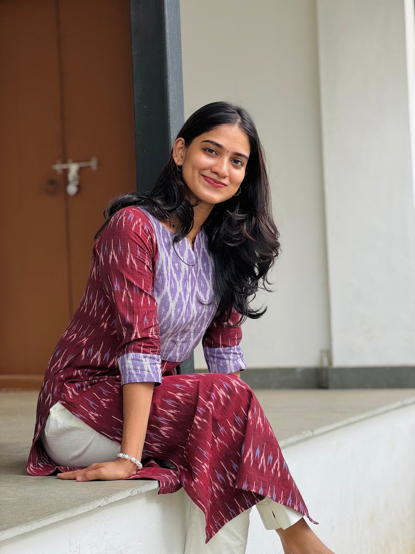 Nitara - Ikkat Fusion Kurta