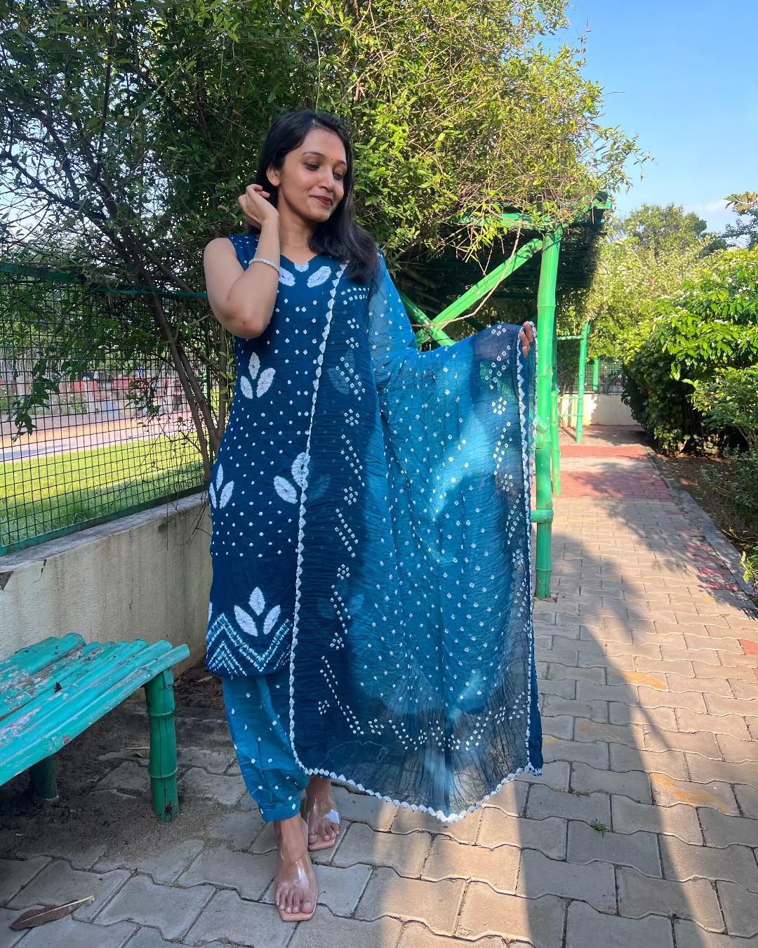 Meraki - Bandhej x Shibori Kurta Set