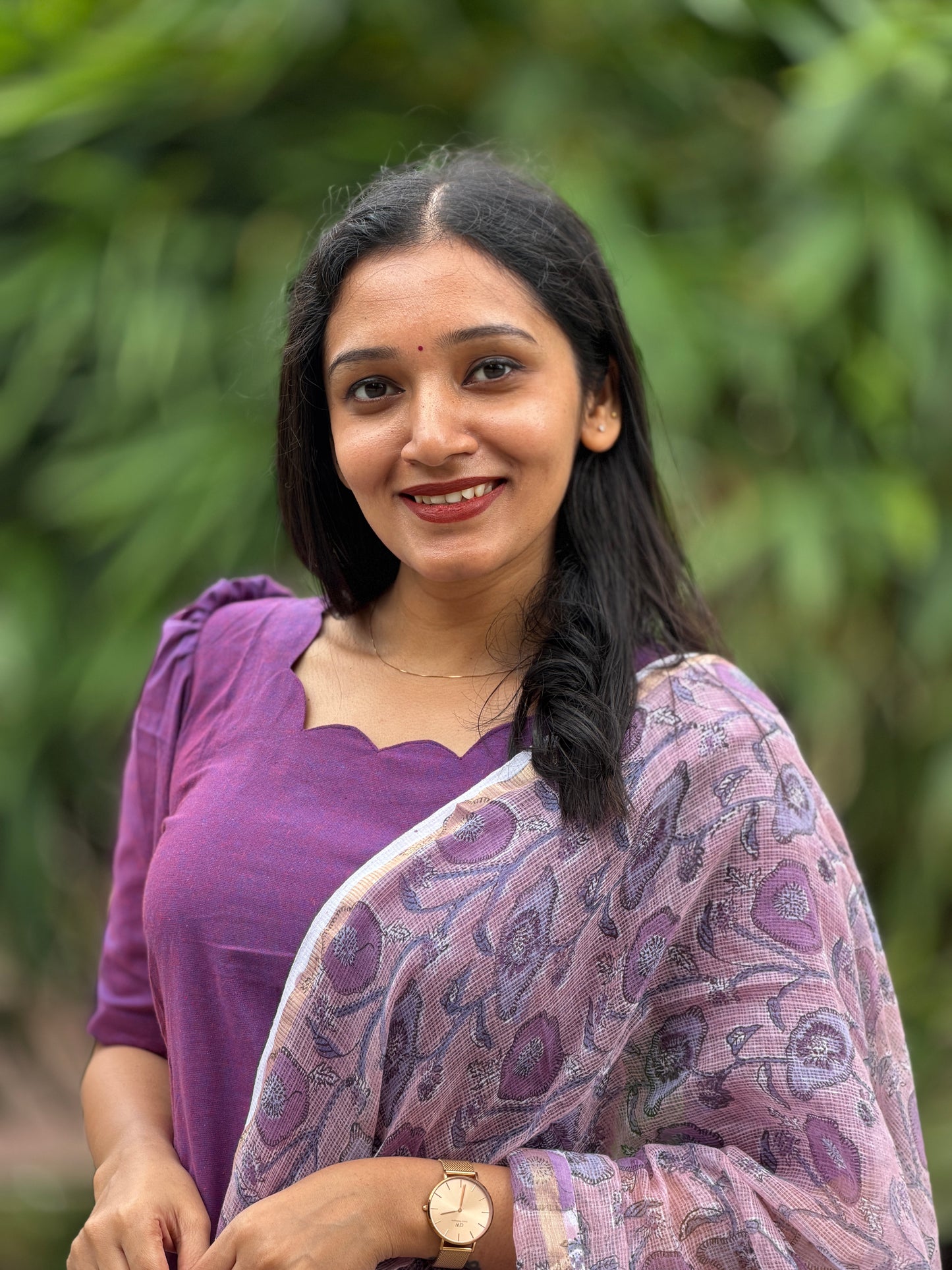 Anantya - Handloom Kurta & Kota Block-Print Dupatta Set