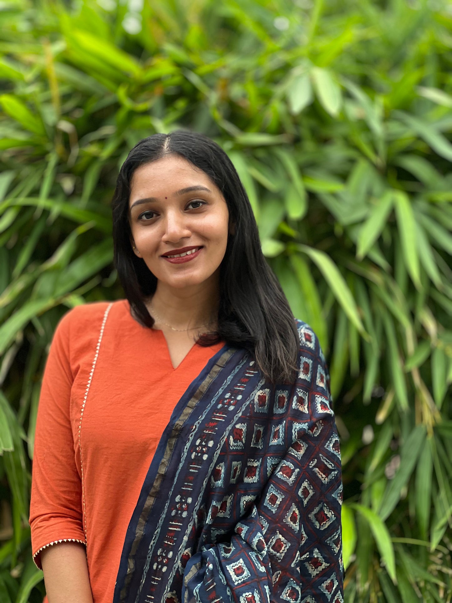 Vibha - Chanderi Silk Ajrakh Dupatta