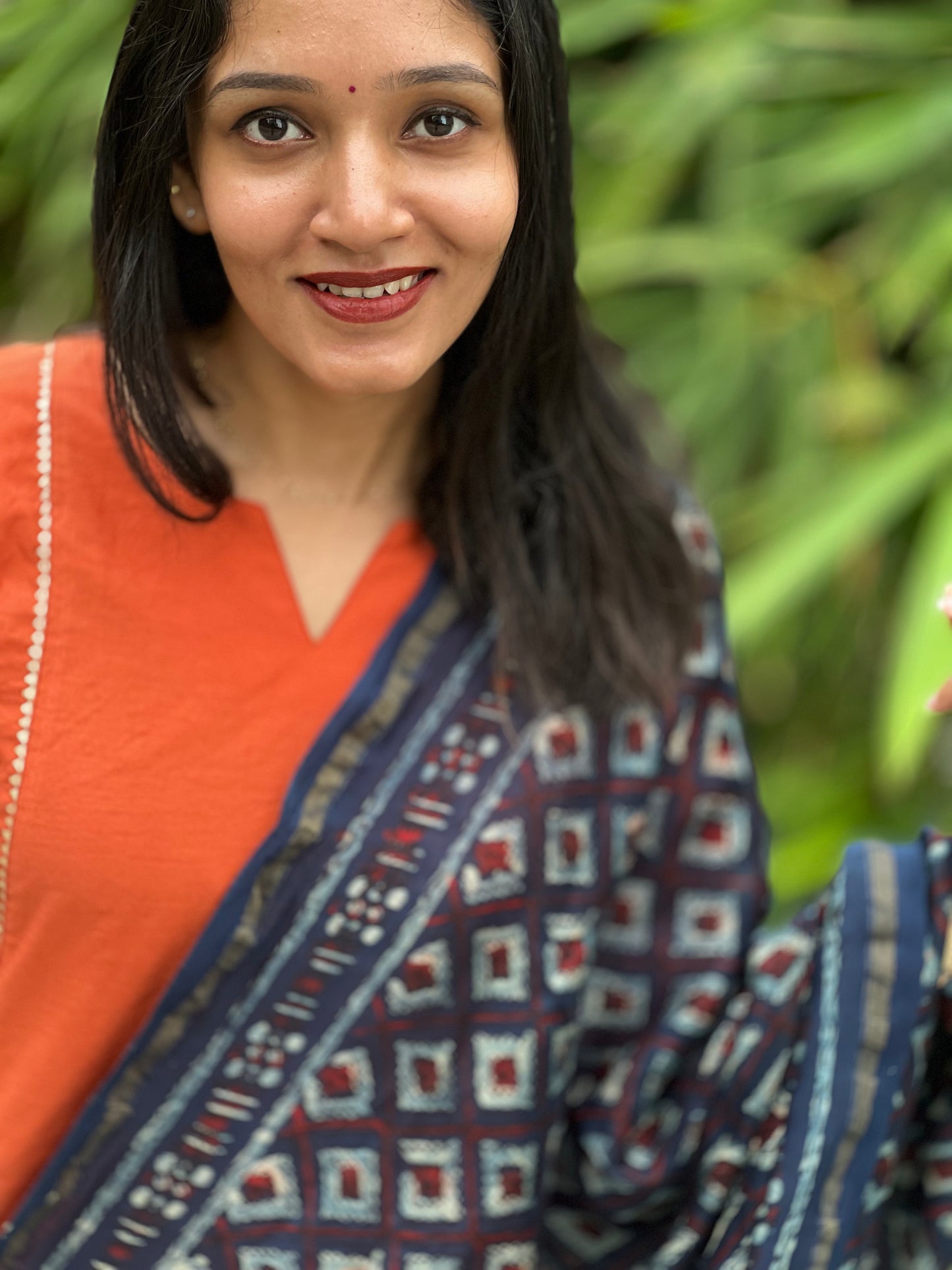 Vibha - Chanderi Silk Ajrakh Dupatta