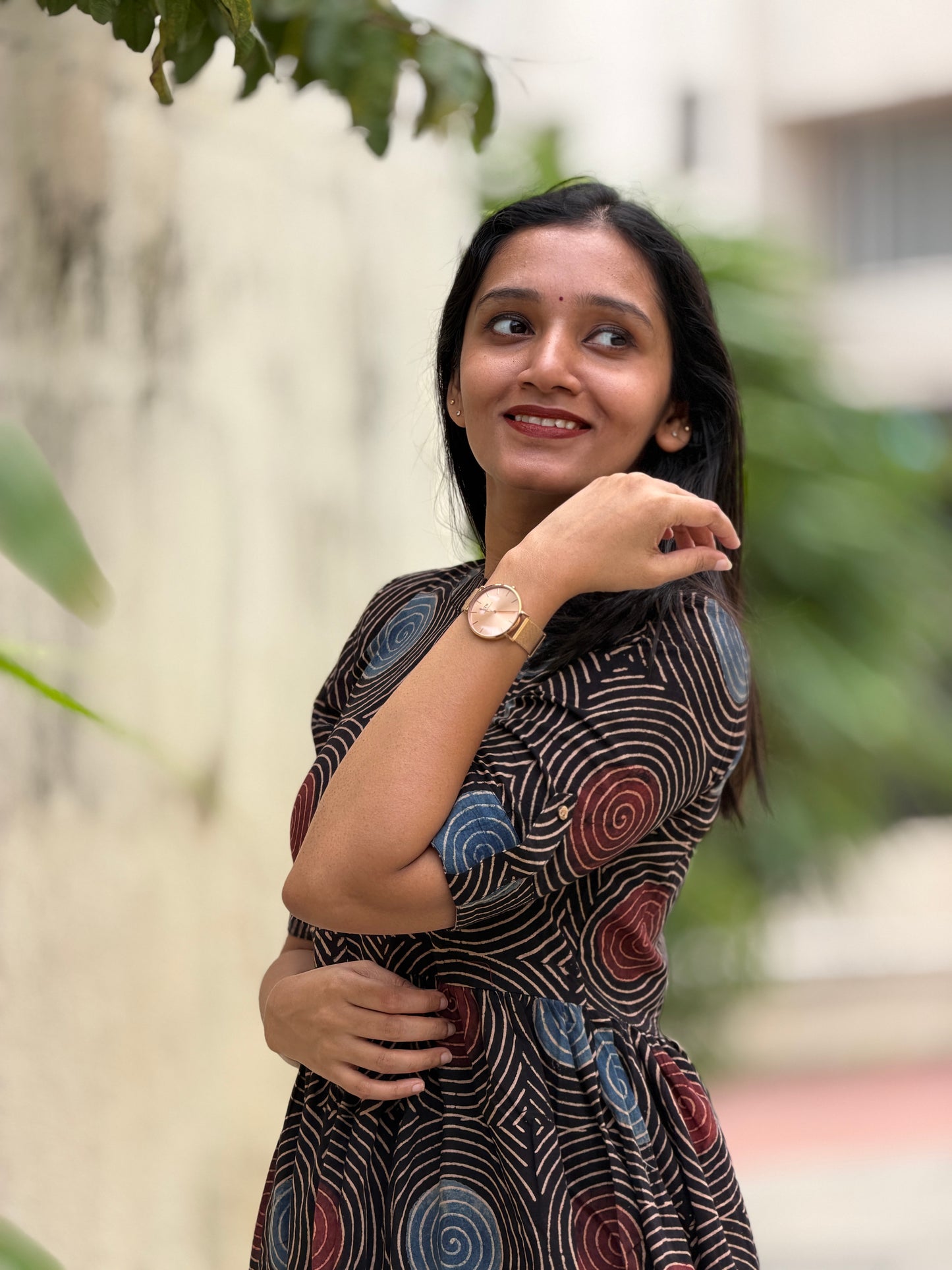 Circle of Life - Ajrakh Handblock Printed Dress