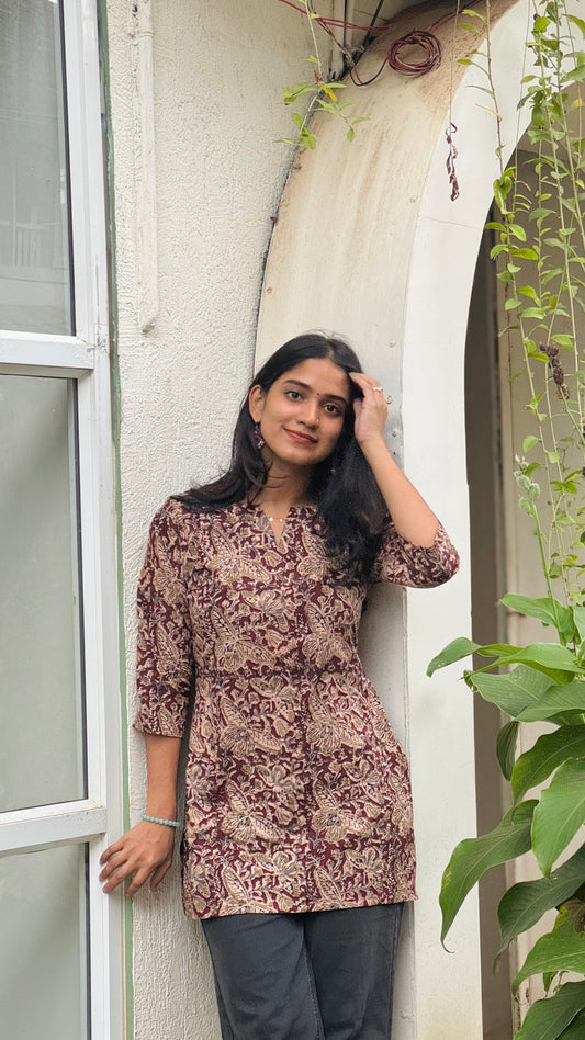 Adhira - Kalamkari Handblock Printed Kurta