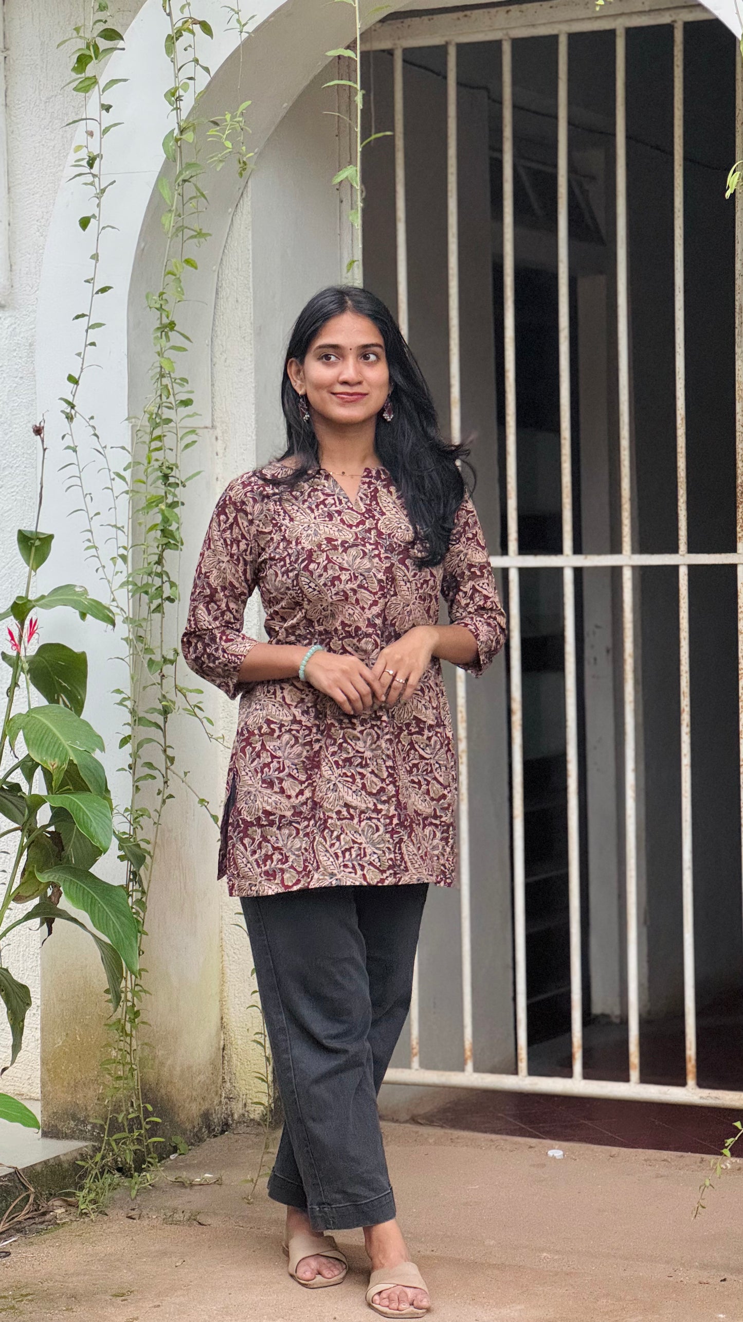 Adhira - Kalamkari Handblock Printed Kurta