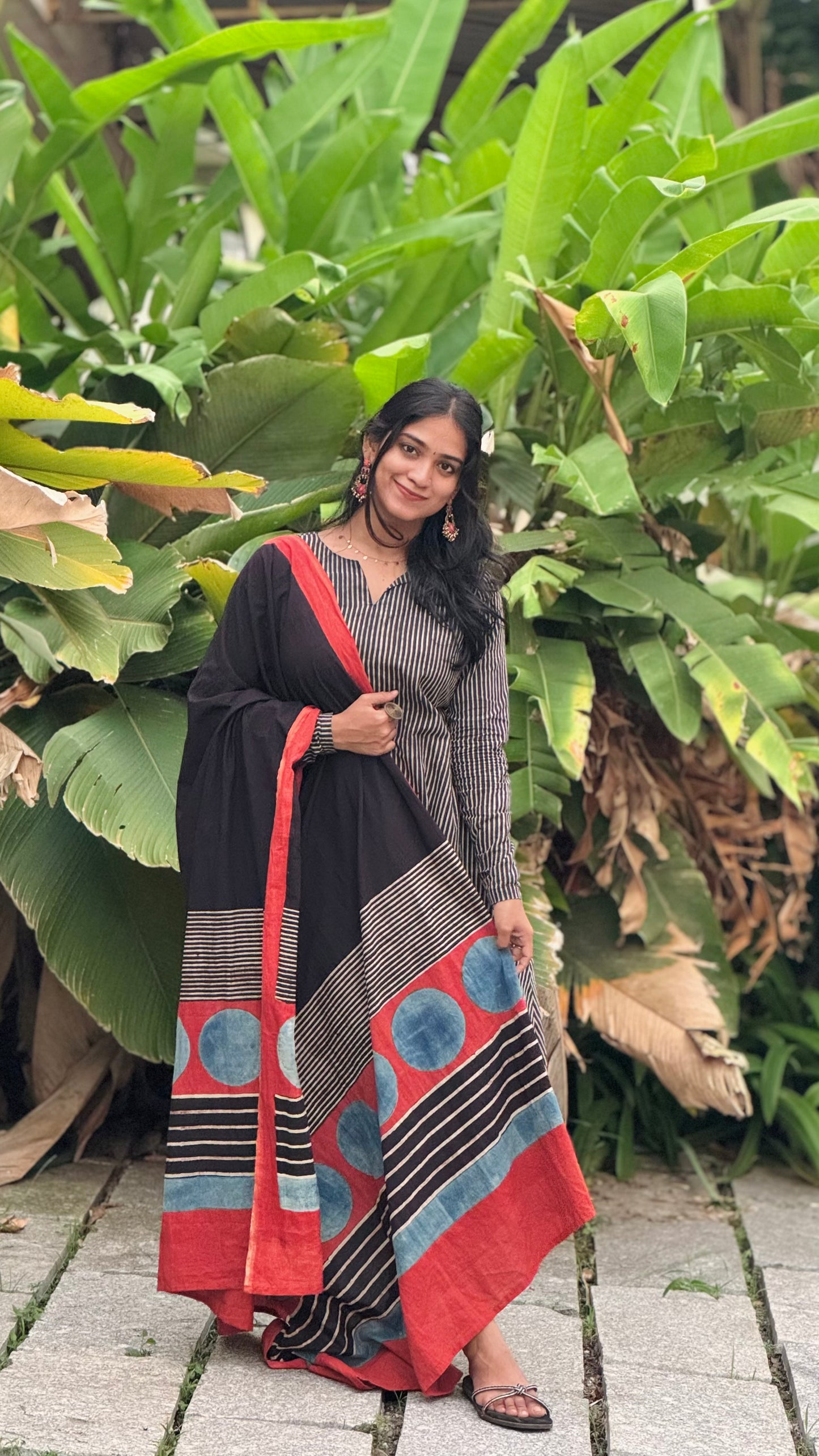 Aarohi - Ajrakh Handblock Printed Dupatta
