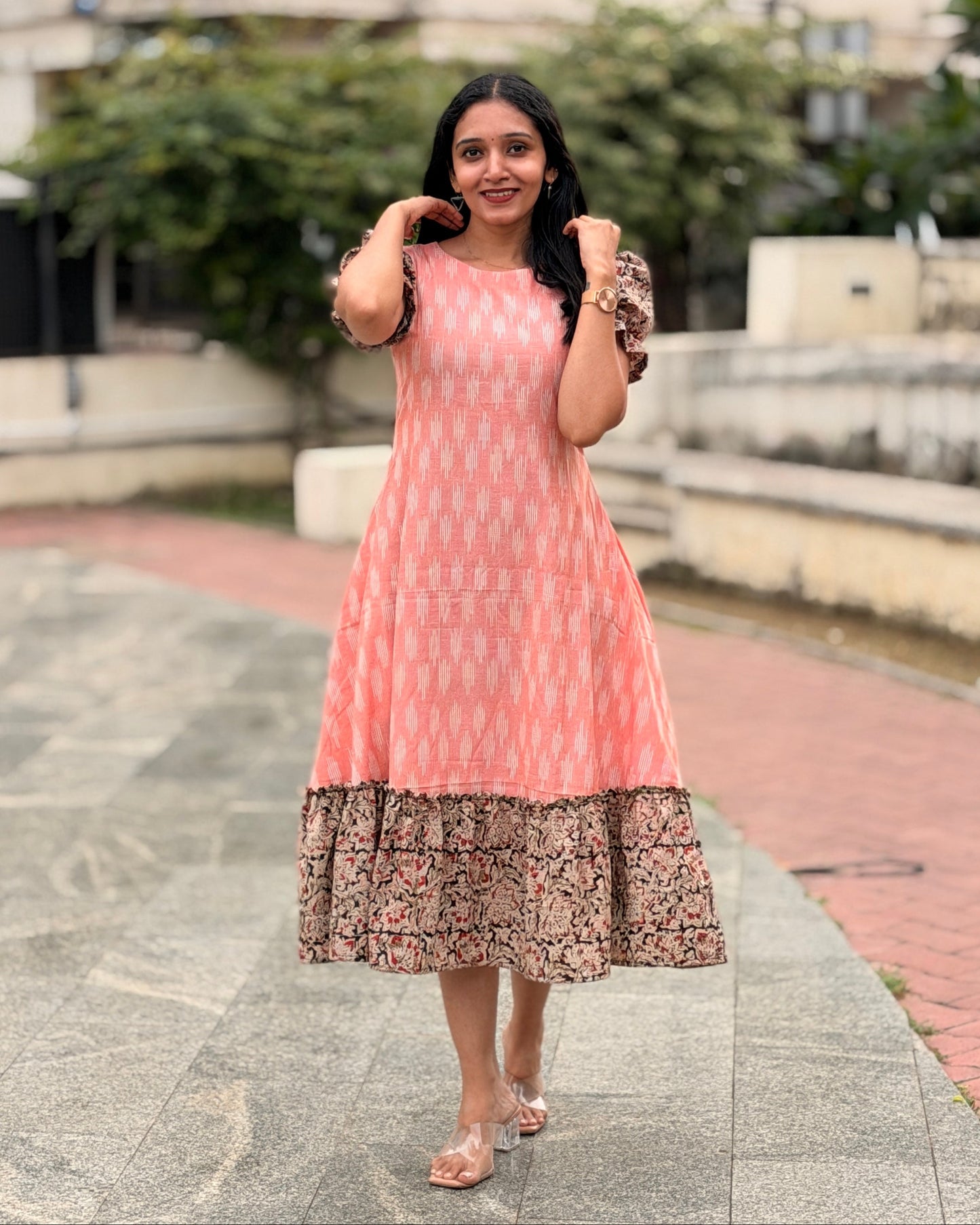 Kaajal - Ikkat x Kalamkari Fusion Dress