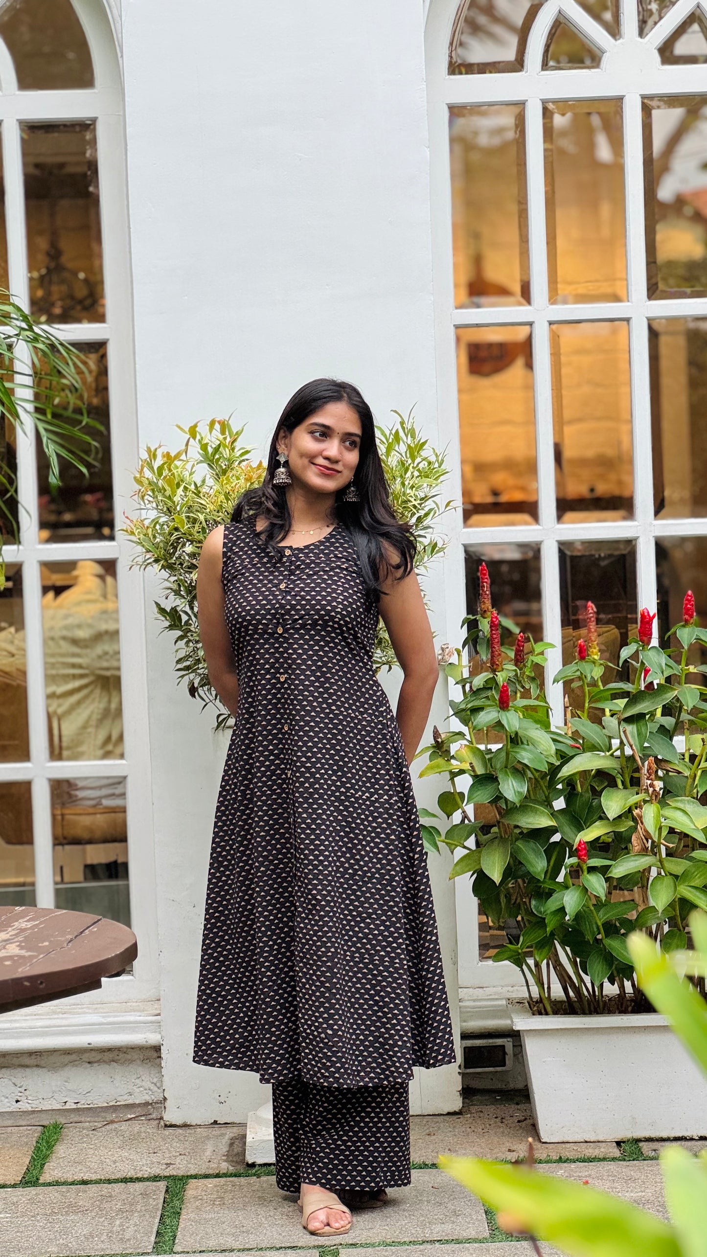 Zoya - Ajrakh Handblock Printed Kurta Set