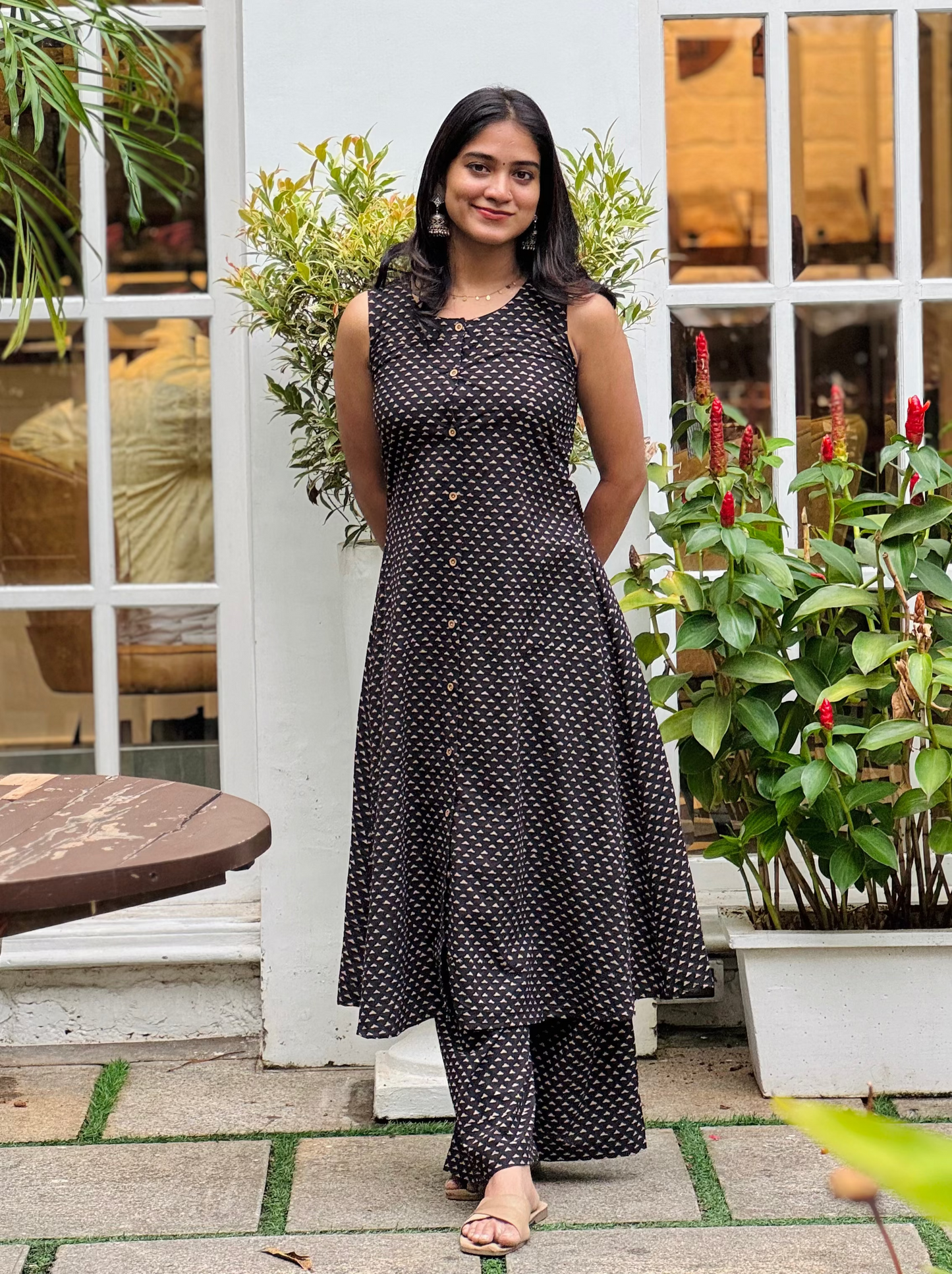 Zoya - Ajrakh Handblock Printed Kurta Set