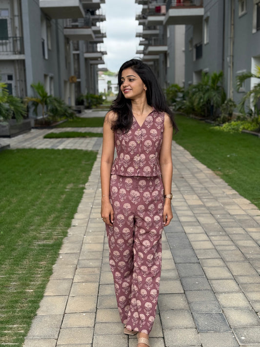 Hazel - Dabu Handblock Printed Coord Set