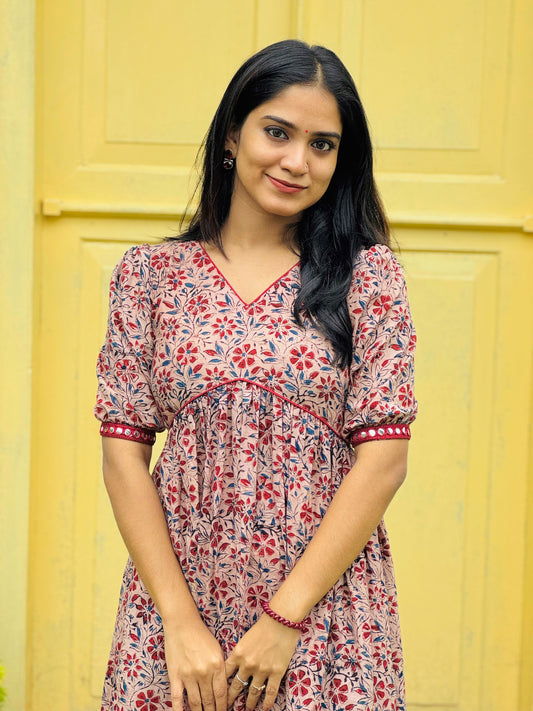 Sangamitra - Kalamkari Handblock Printed Kurta