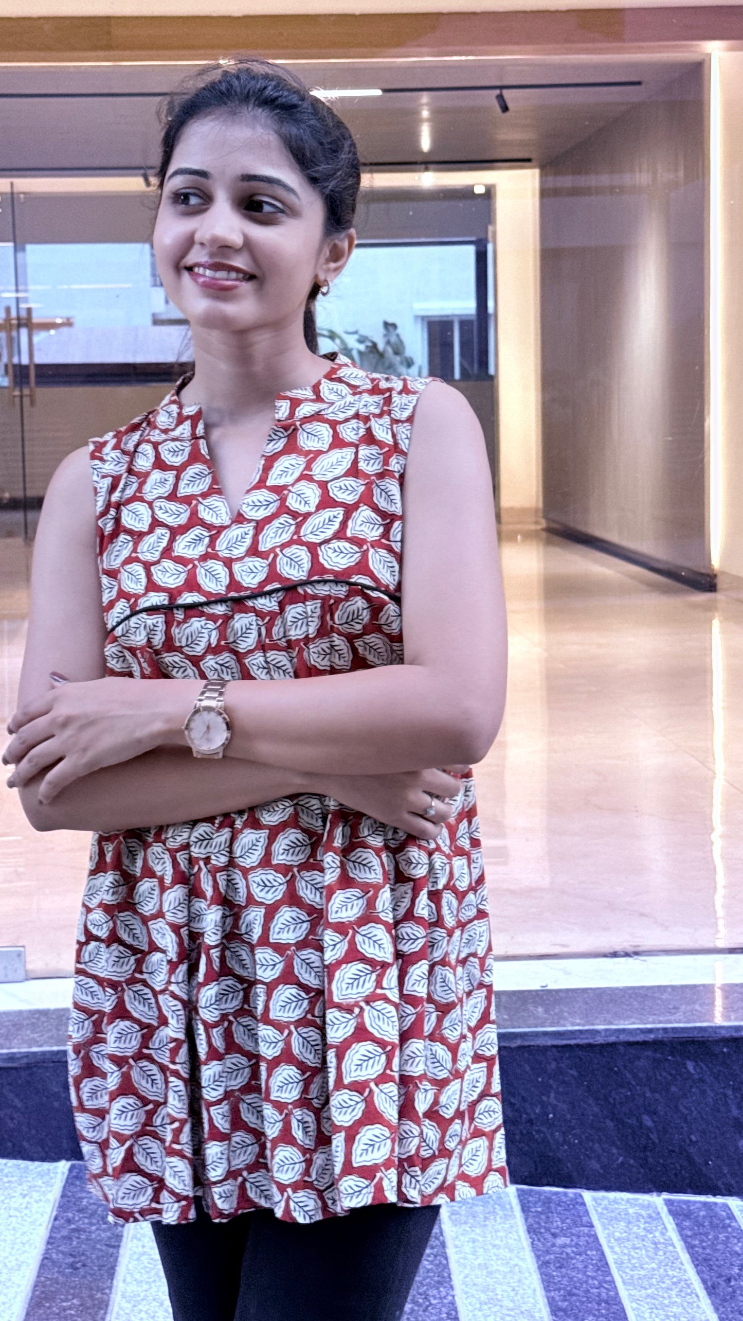 Anya - Bagru Handblock Printed Short Kurta