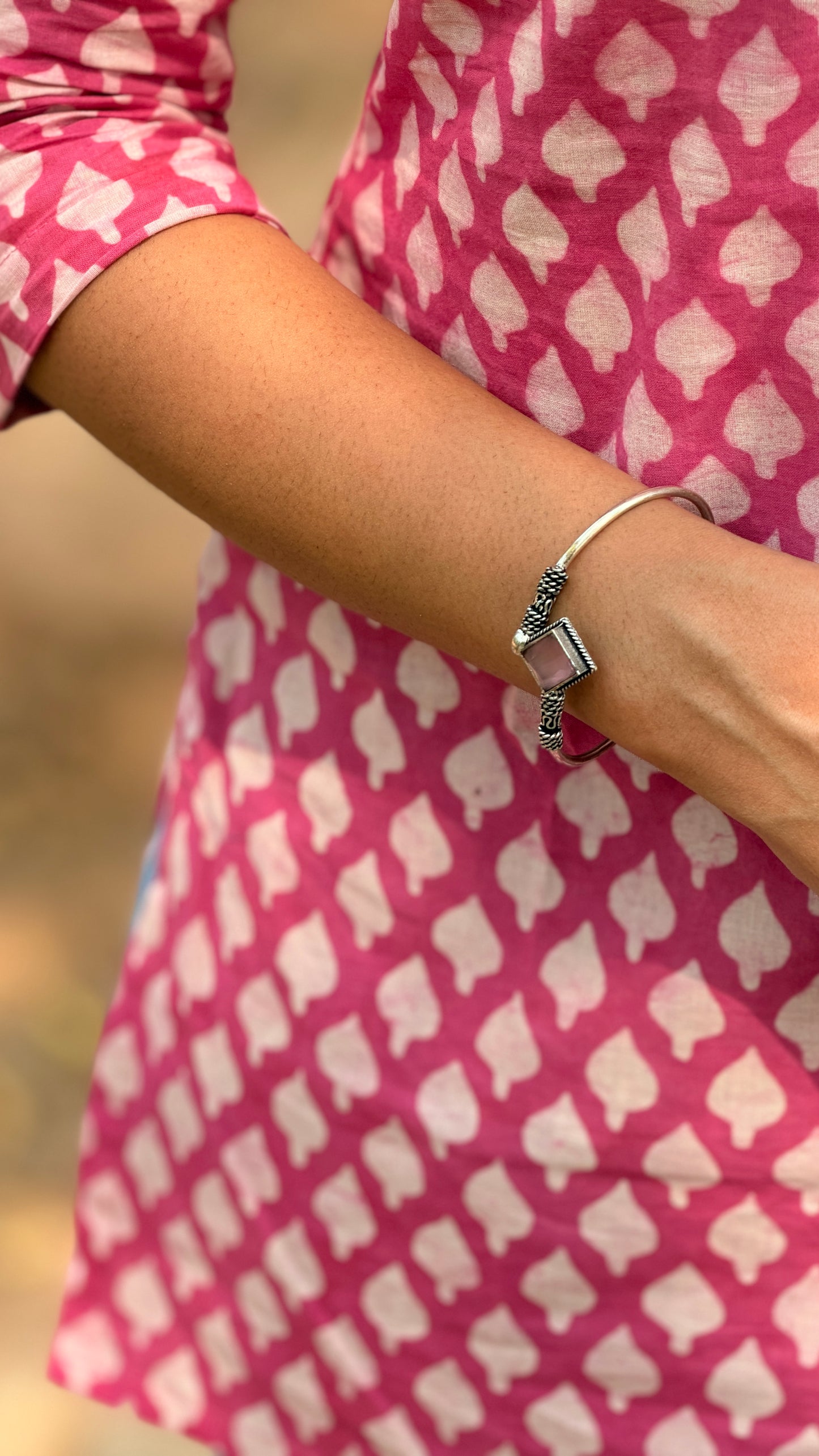 Rozzana - Dabu Handblock Printed Short Kurta