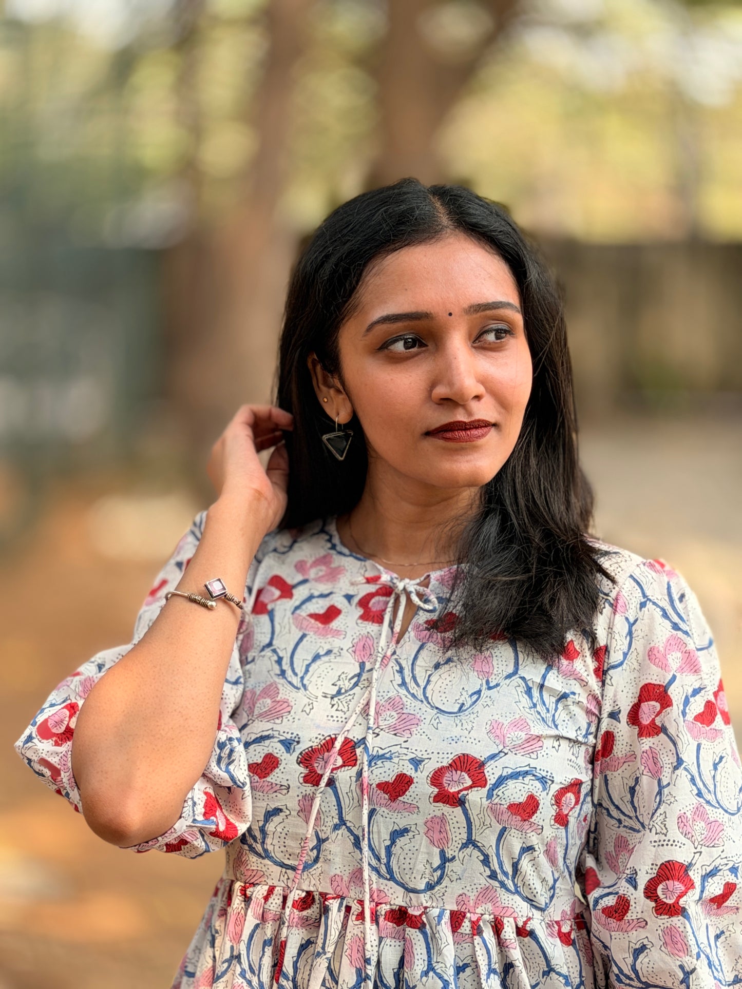 Maira - Sanganeri Handblock Printed Peplum Kurta