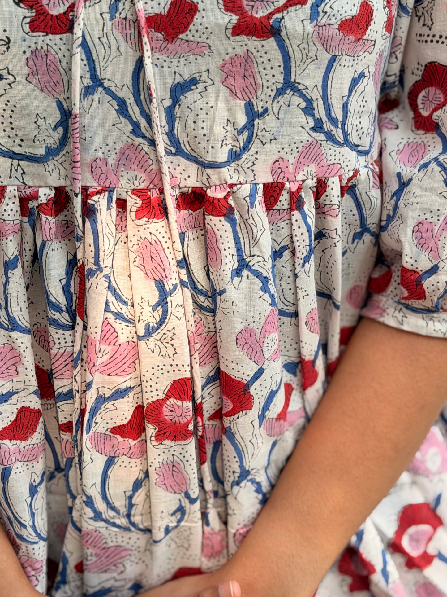 Maira - Sanganeri Handblock Printed Peplum Kurta