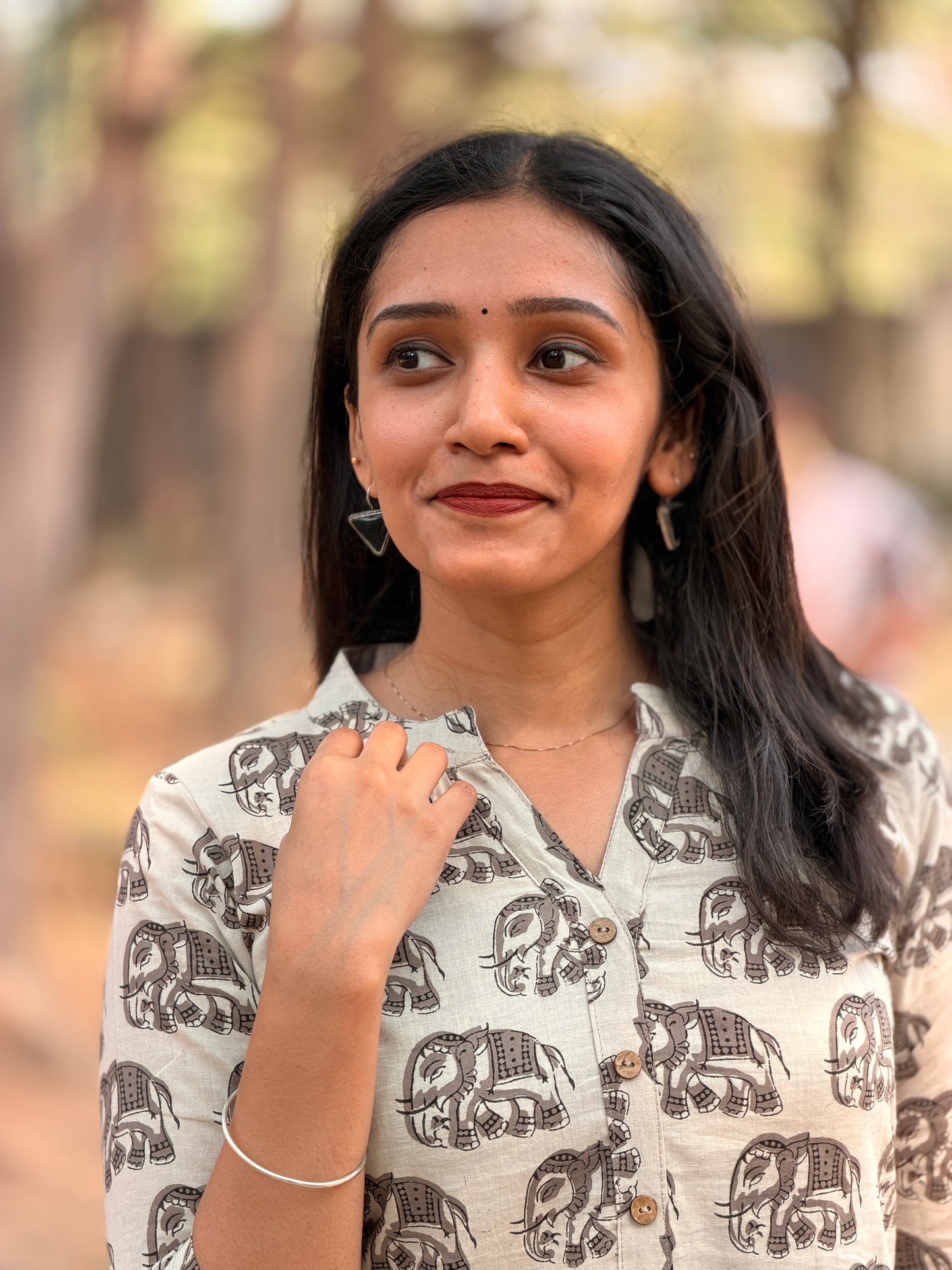 Anima - Bagru Handblock Printed Short Kurta