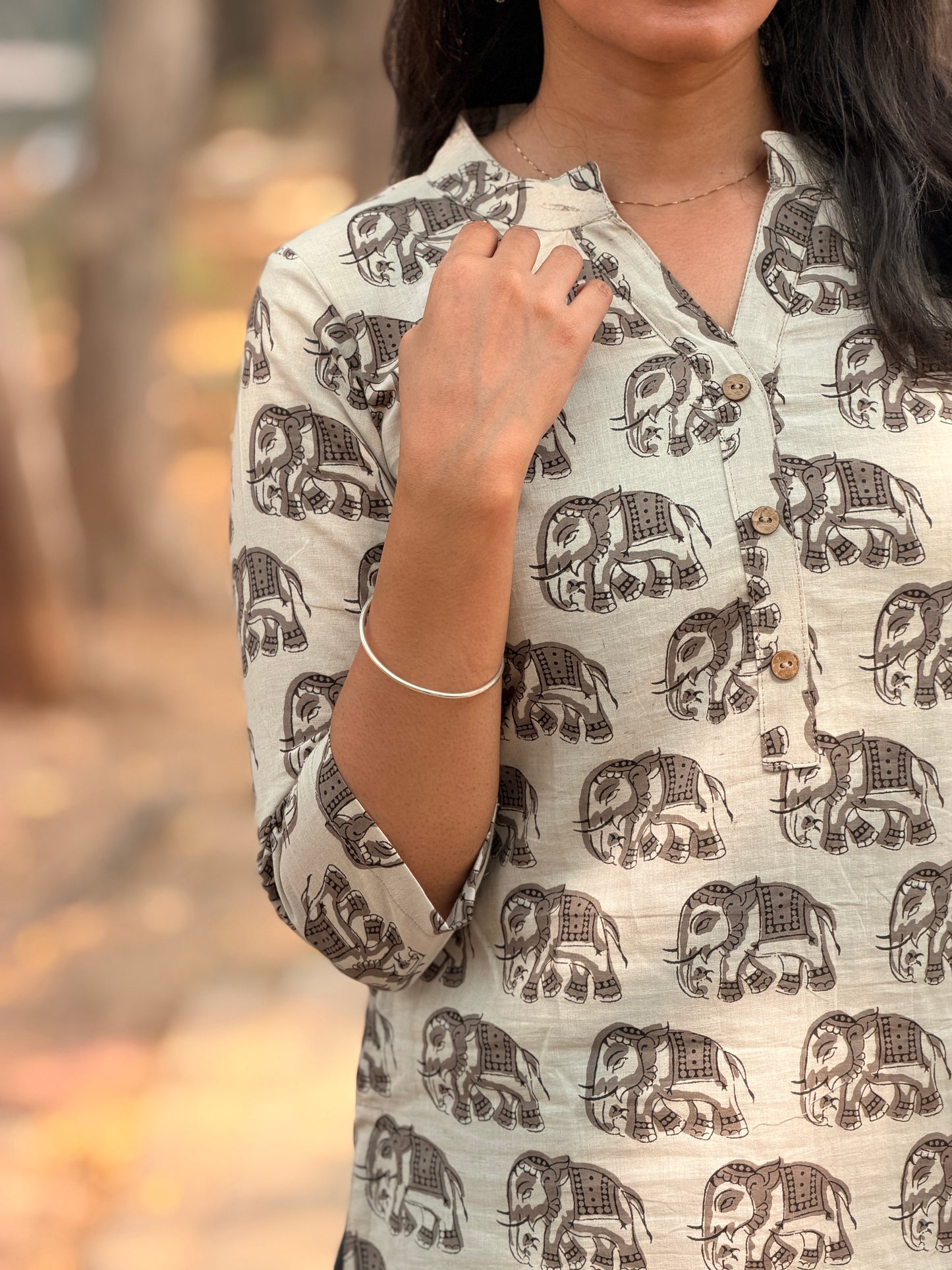 Anima - Bagru Handblock Printed Short Kurta