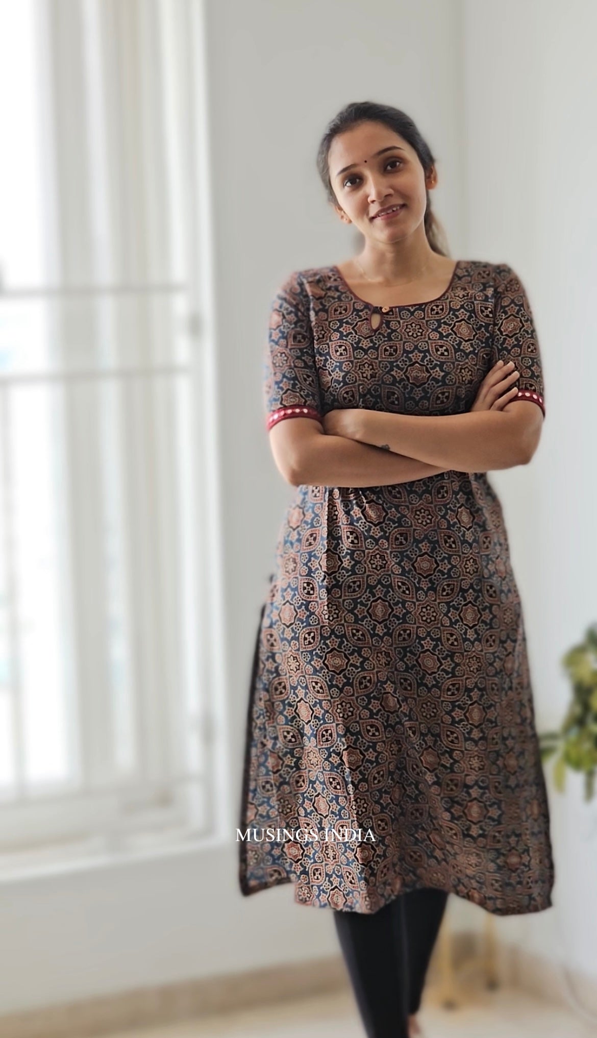 Parvathy - Ajrakh Handblock Printed Kurta