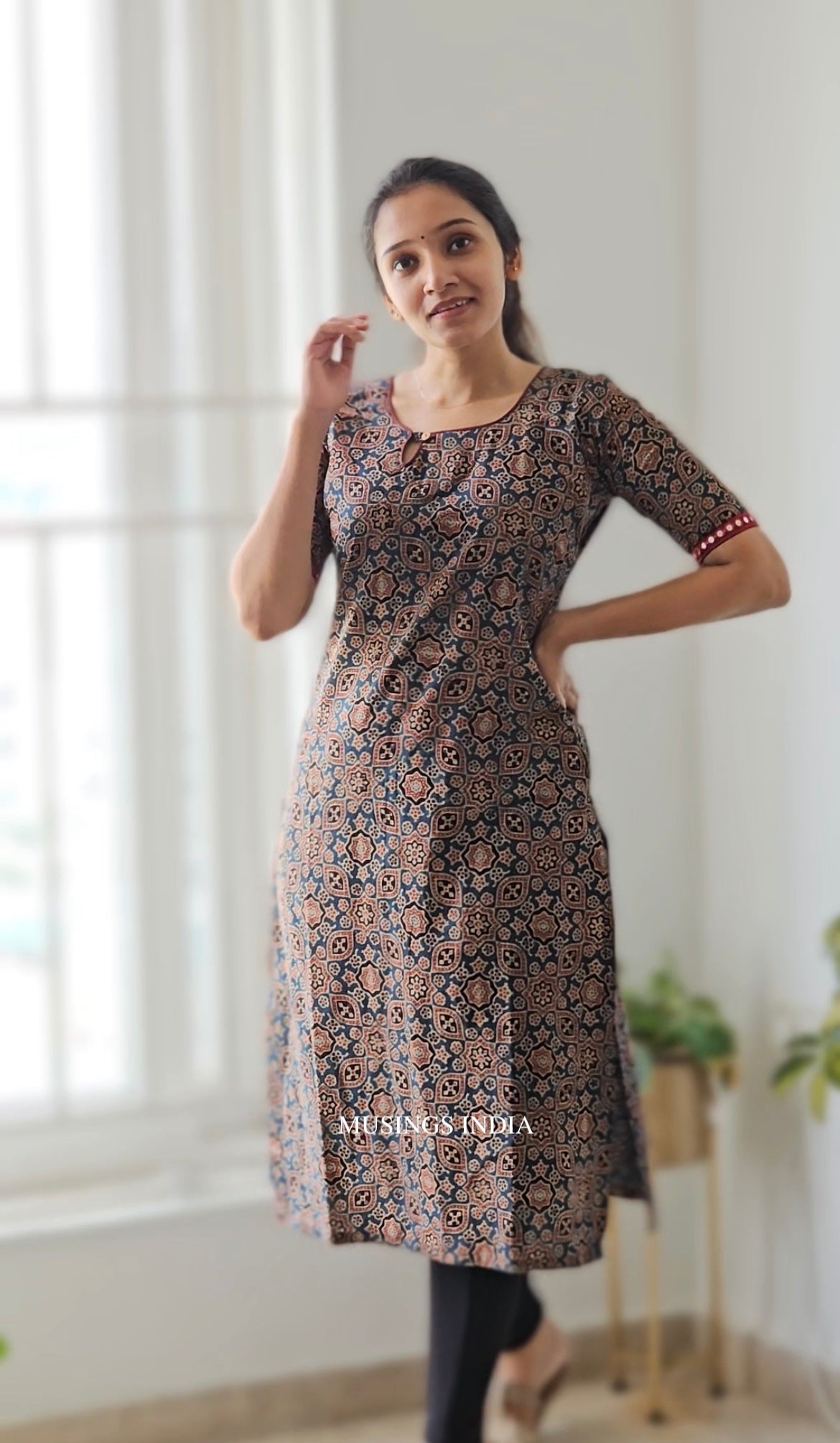 Parvathy - Ajrakh Handblock Printed Kurta