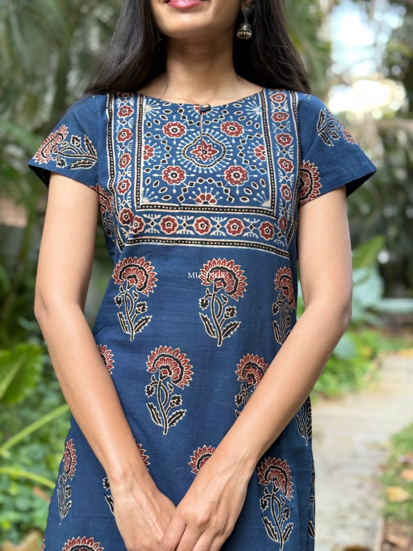 Samira - Ajrakh Handblock Printed Kurta