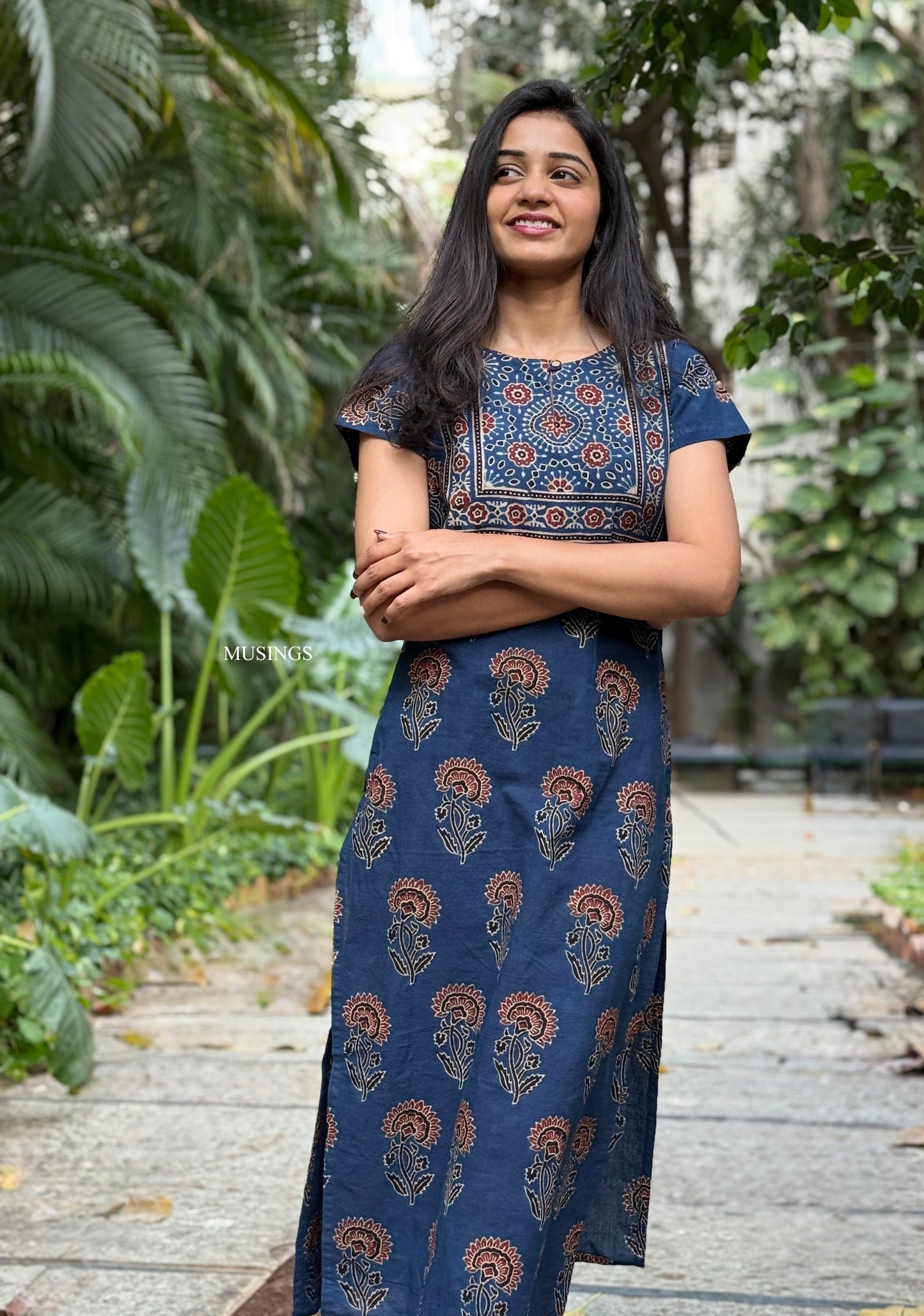 Samira - Ajrakh Handblock Printed Kurta