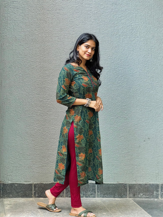 Devika - Ajrakh Block Printed Kurta