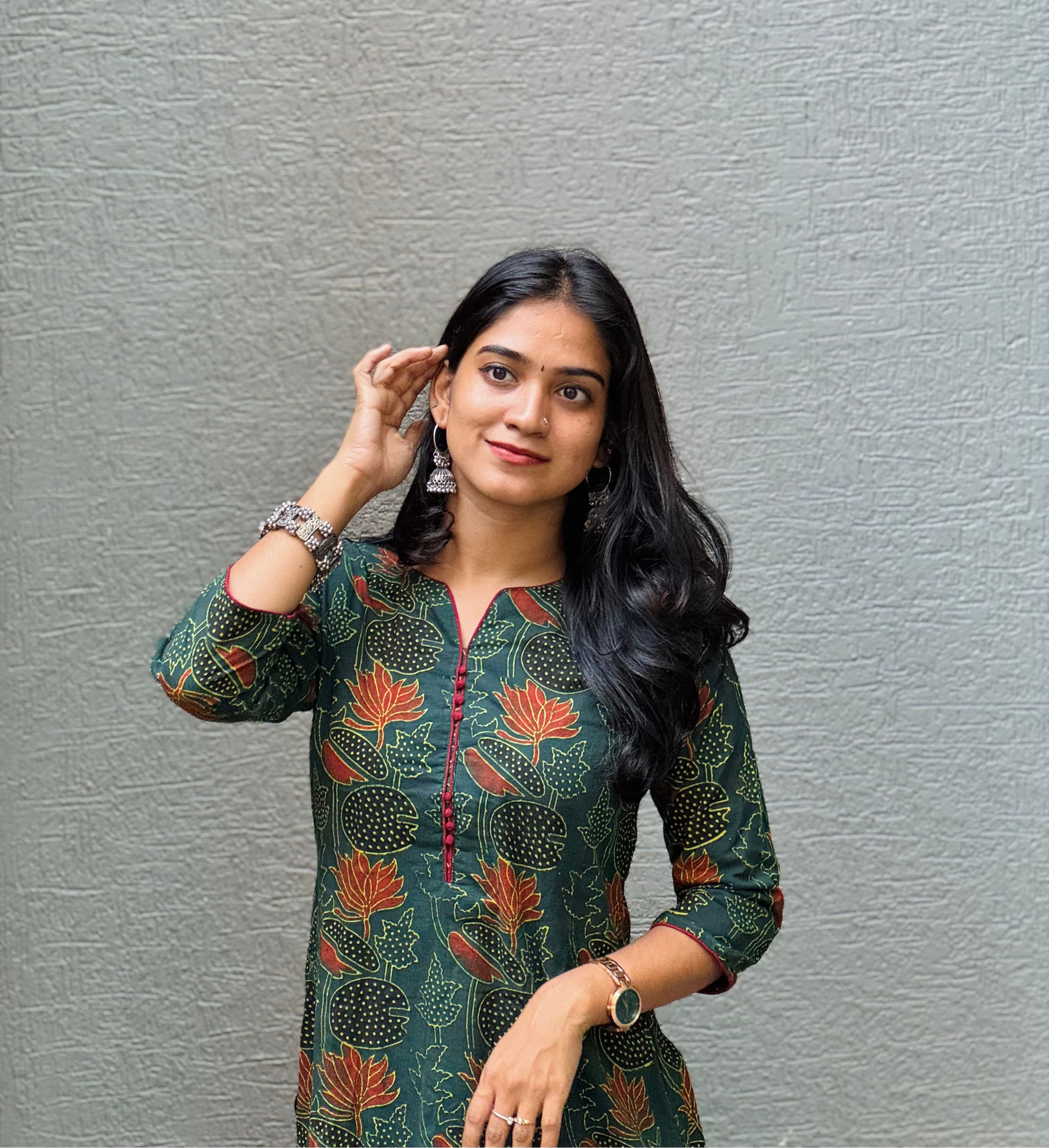 Devika - Ajrakh Block Printed Kurta