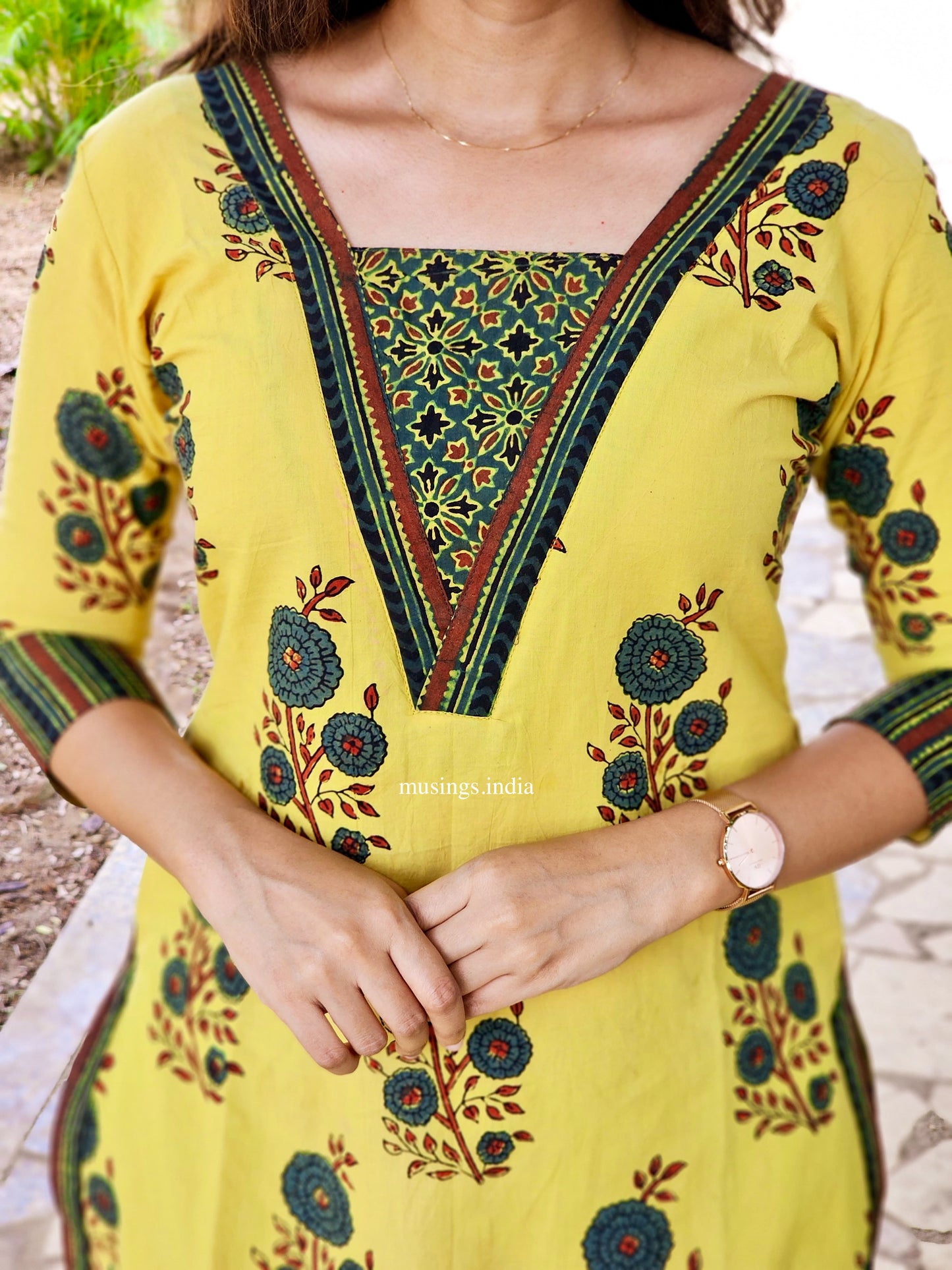 Meera - Ajrakh handblock printed