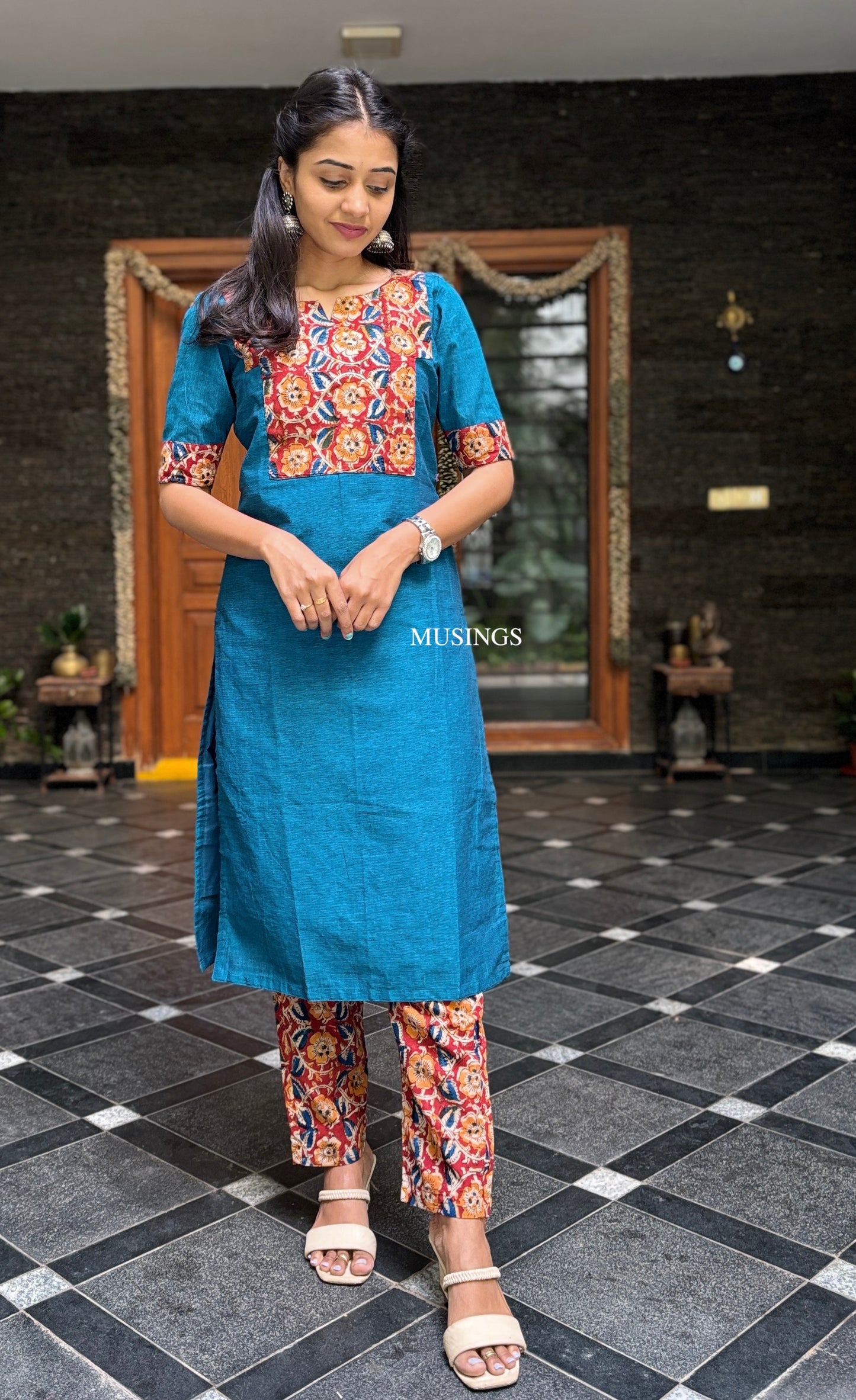 Krishna - Kalamkari x Mangalgiri Kurta set