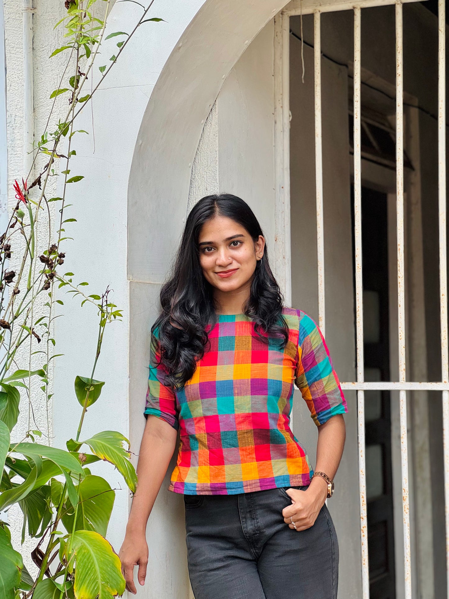 Madras Checks Crop Top