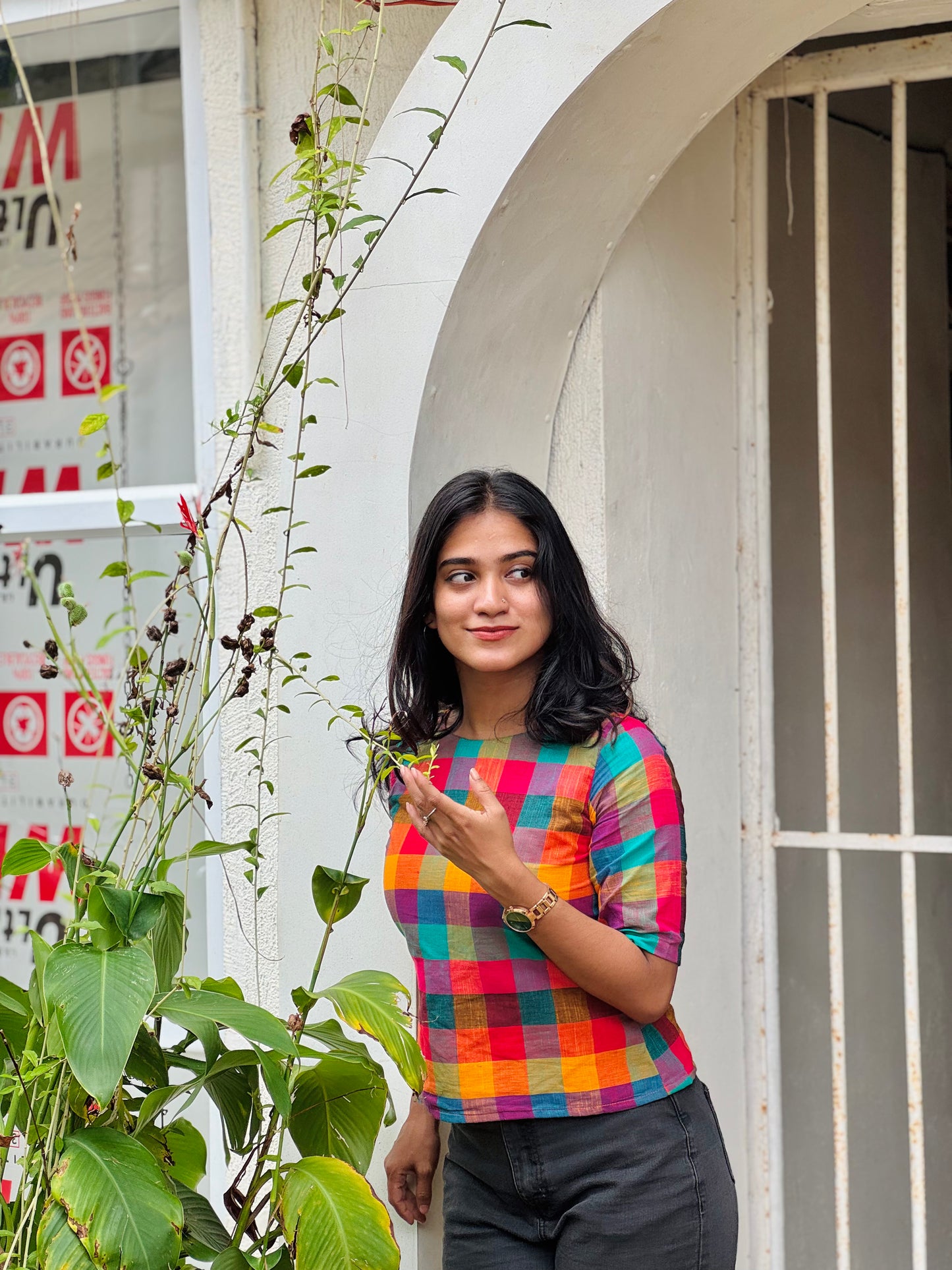 Madras Checks Crop Top