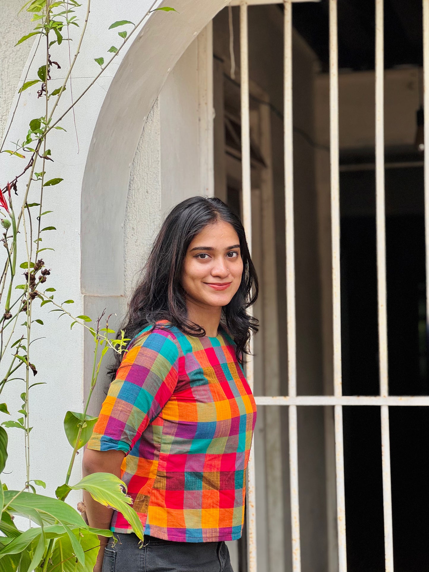 Madras Checks Crop Top