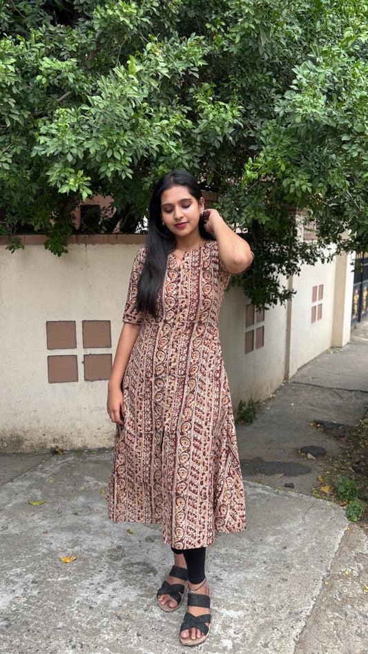 Ishika - Kalamkari A line Kurta