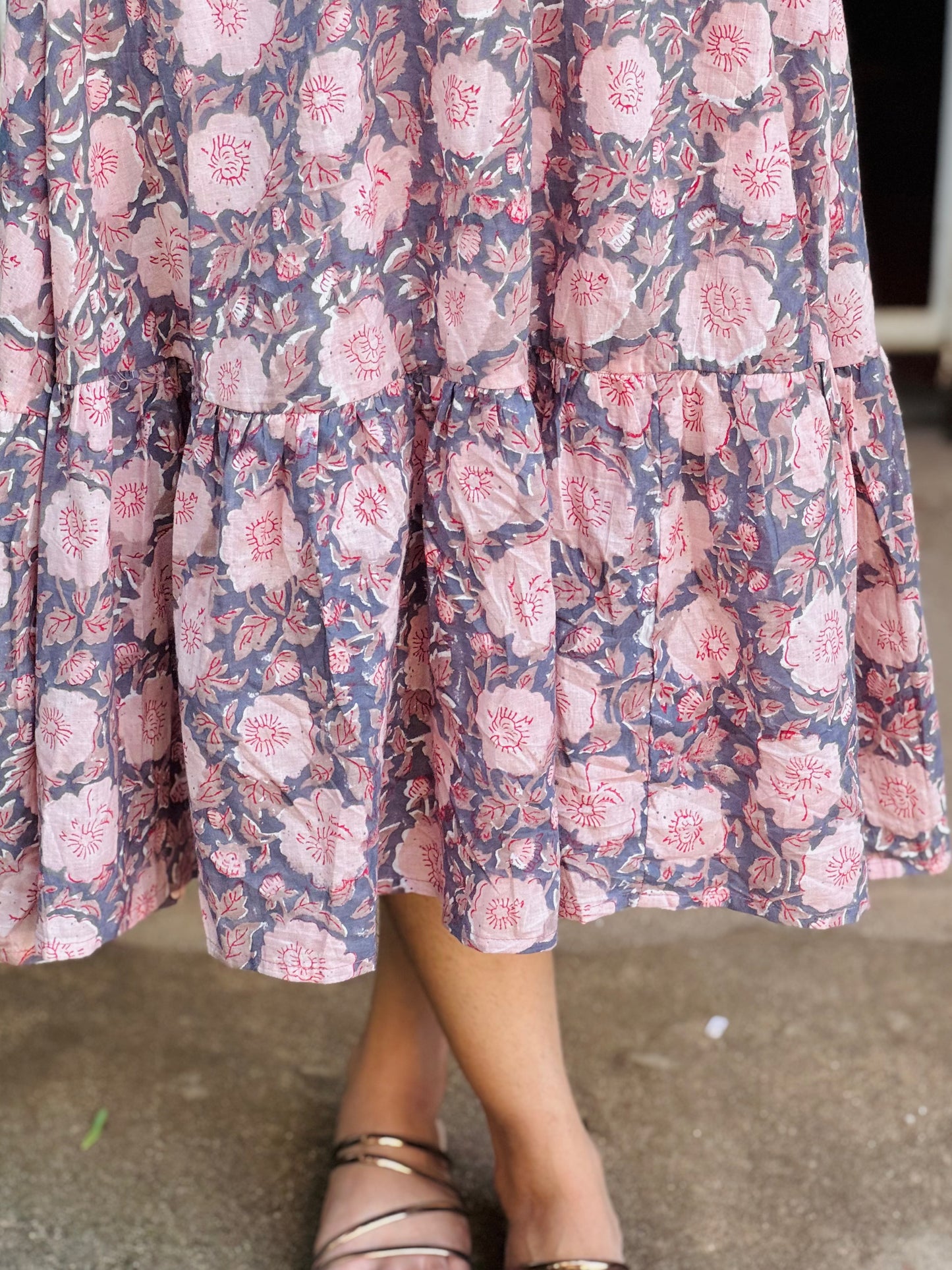 Aamvi - Sanganeri Hand-block Printed Dress