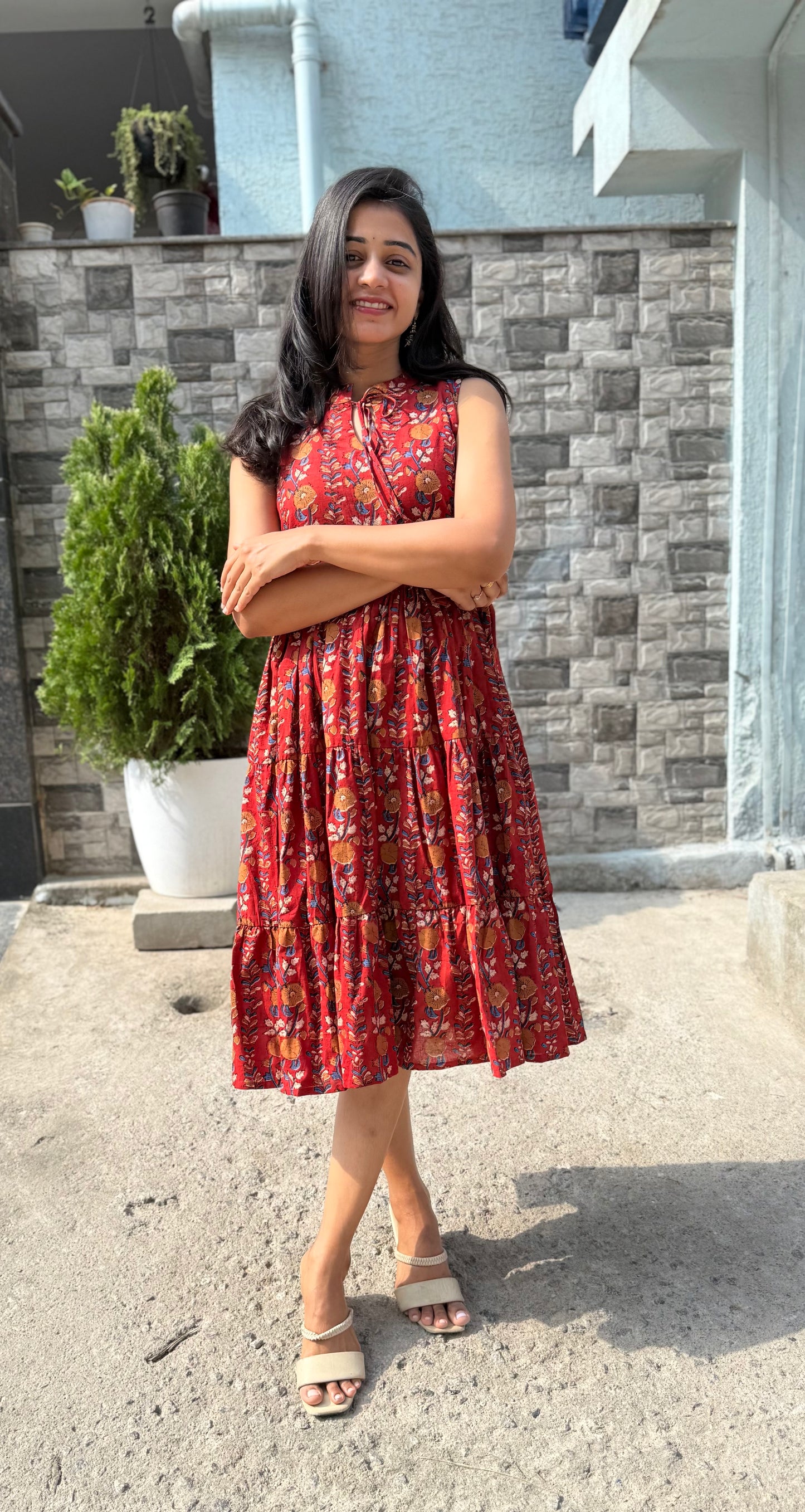 Isabel - 3 Tier Block Printed Dress