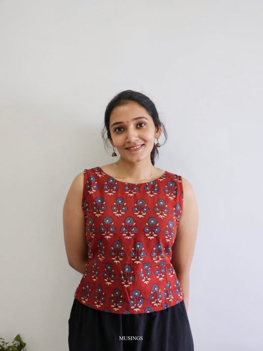 Rumi - Handblock Printed Crop Top