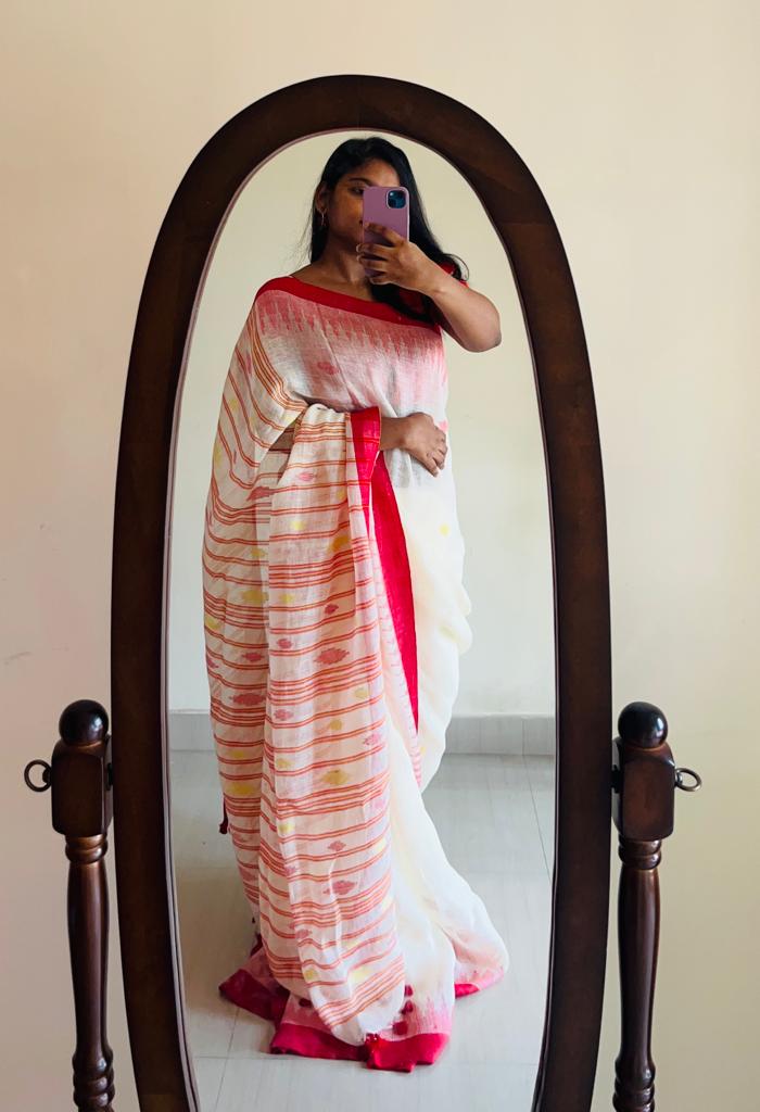 Linen Bengal Handloom saree