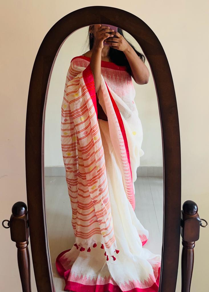 Linen Bengal Handloom saree