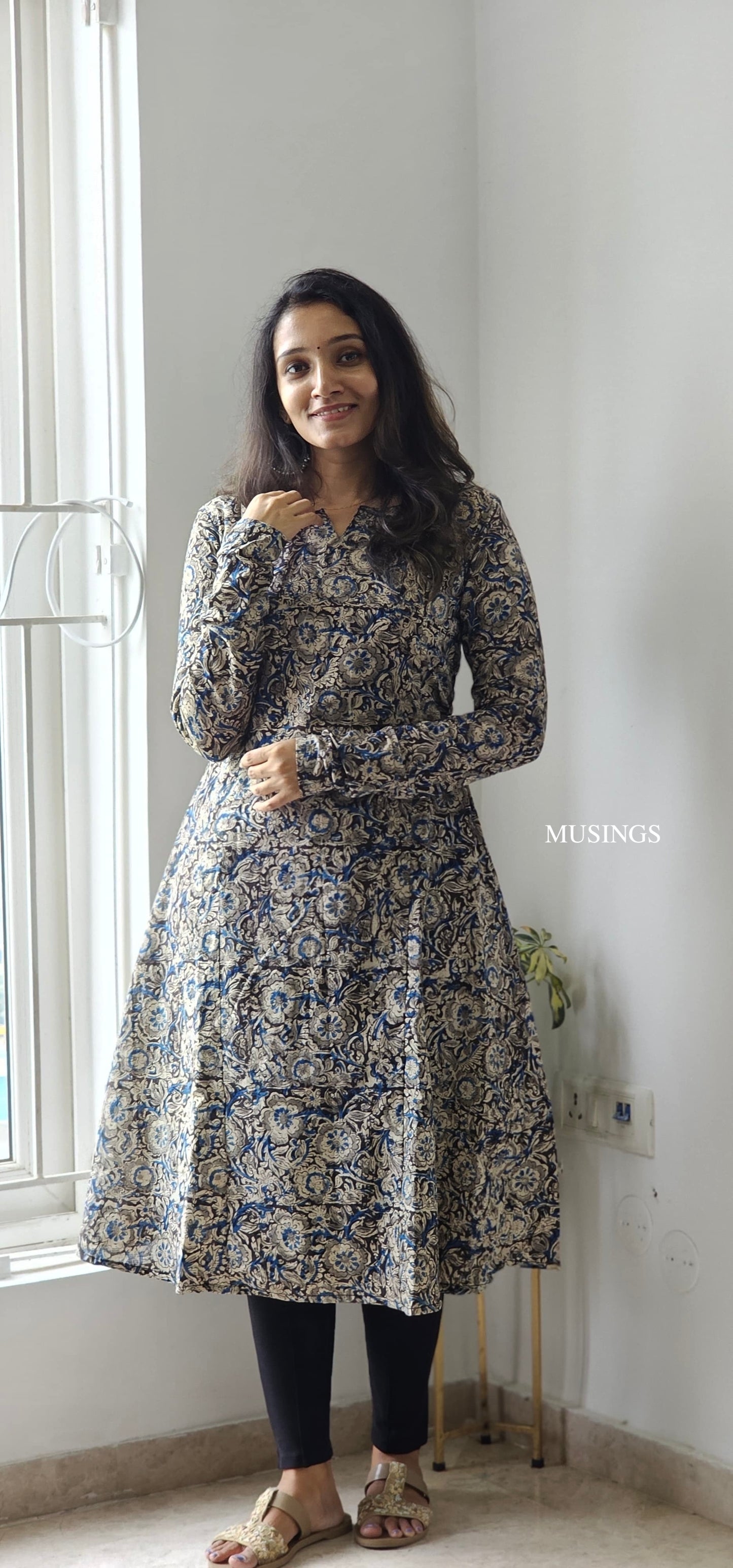 Gitanjali - Kalamkari Handblock Printed A-Line Kurta