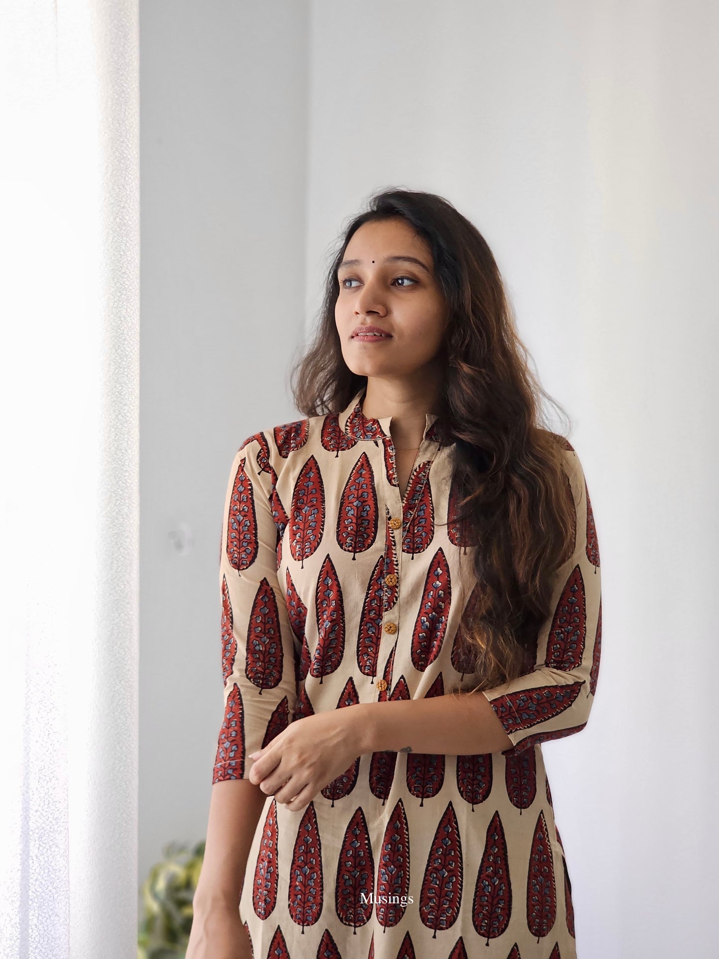 Yashika - Ajrakh Hand-block Printed