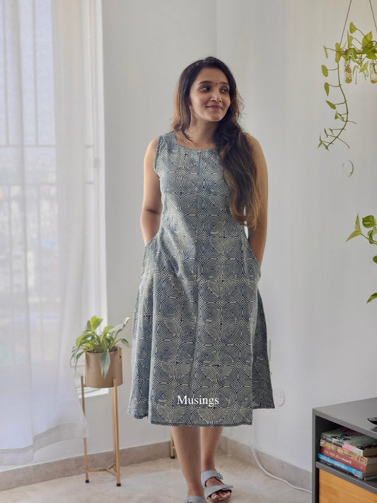 Indigo Ajrakh Dress