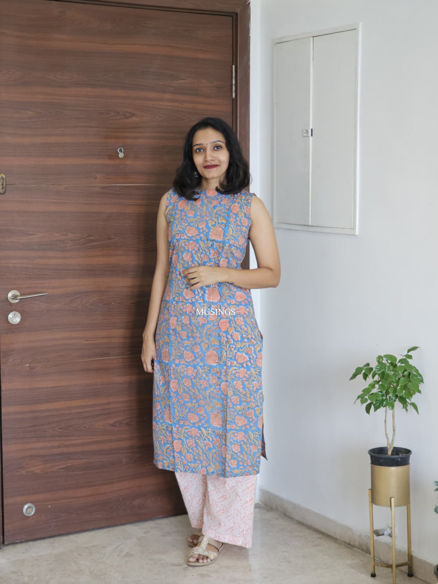 Shivangi - Sanganeri Handblock Printed Kurta Set