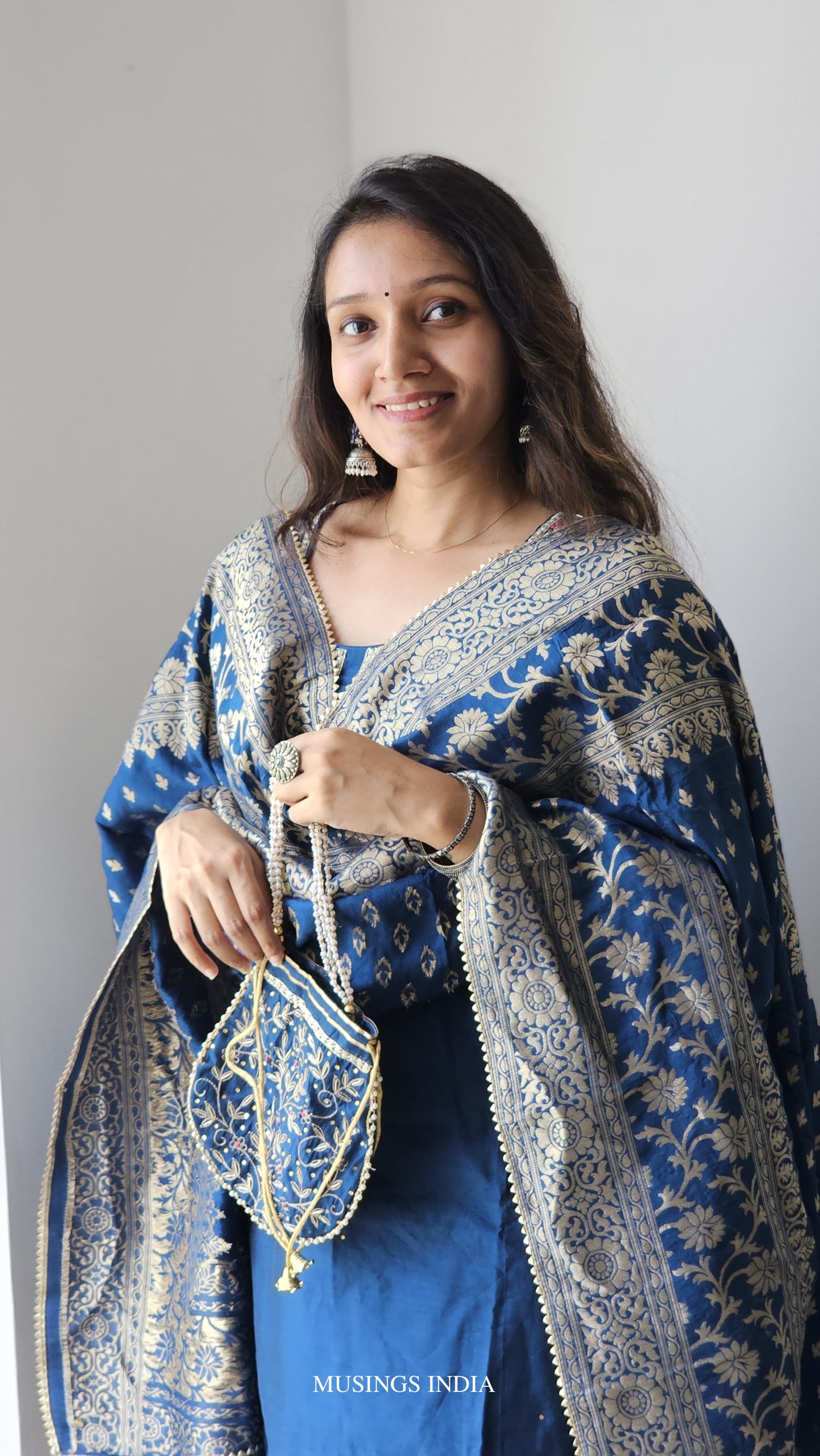 Neela - Zardosi x Banarasi Chanderi Silk Suit