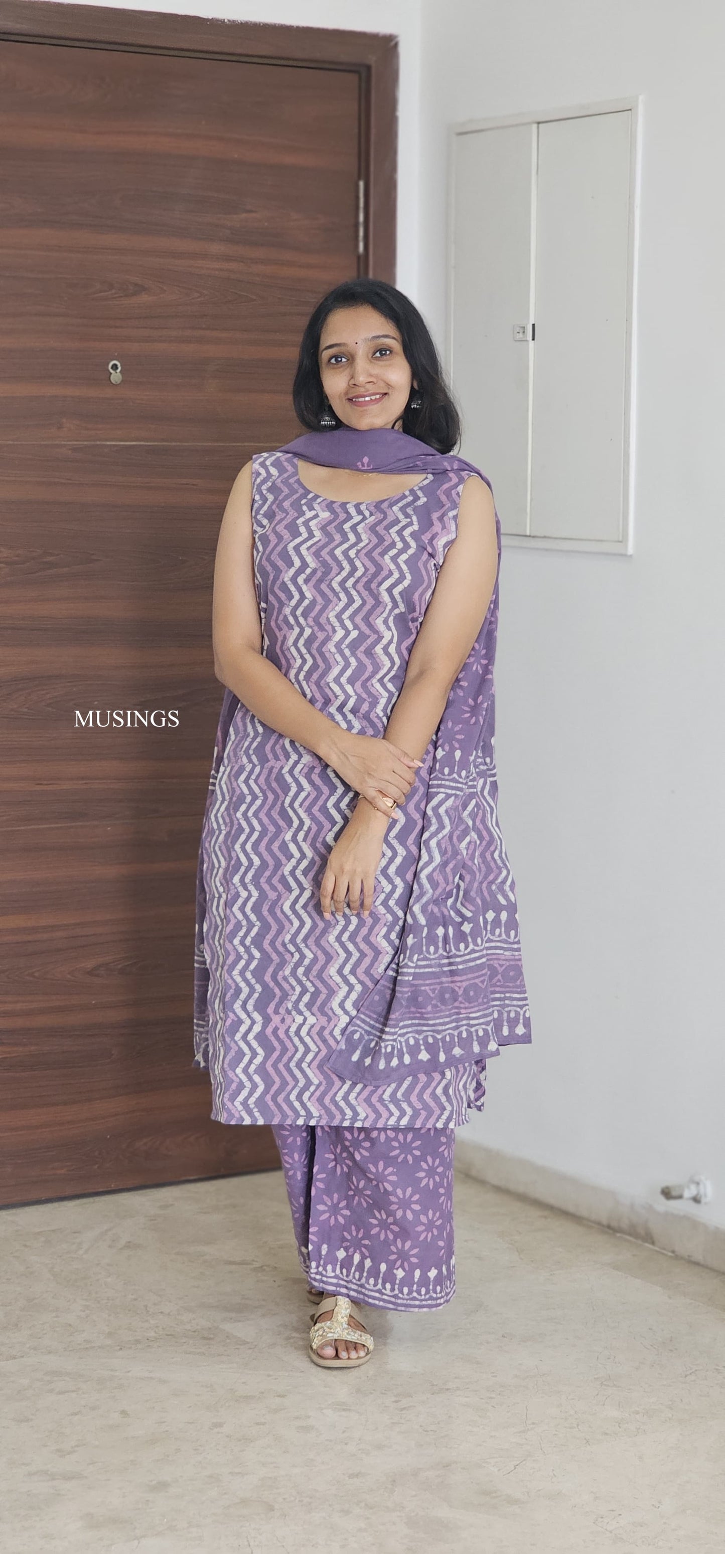 Charvi - Dabu Handblock Printed Kurta Set