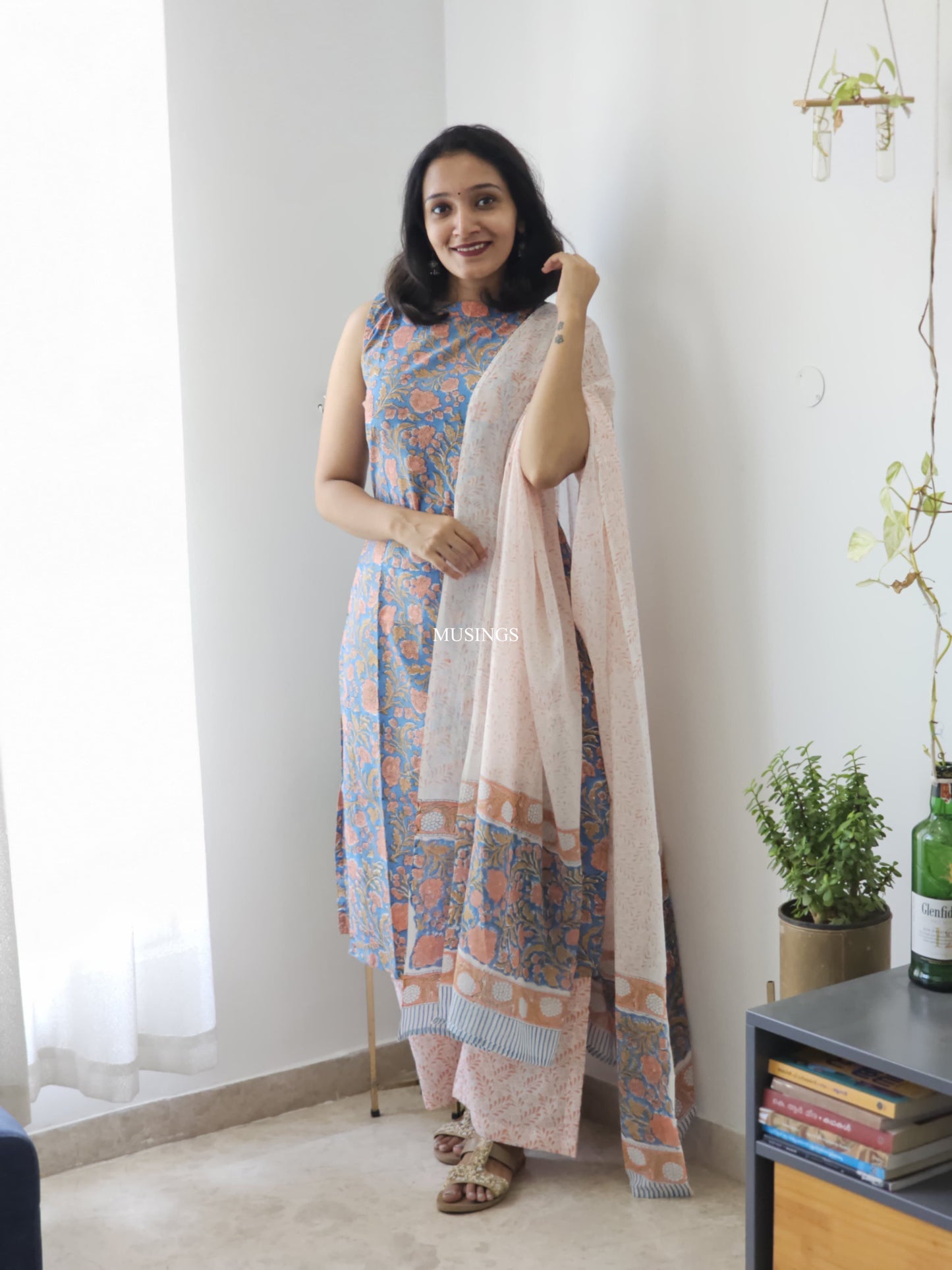 Shivangi - Sanganeri Handblock Printed Kurta Set