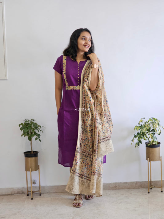 Janaki - Mangalgiri X Kalamkari Fusion Kurta Set