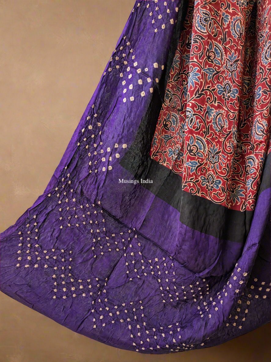 Kundavai - Ajrakh x Bandhej Modal Silk Dupatta