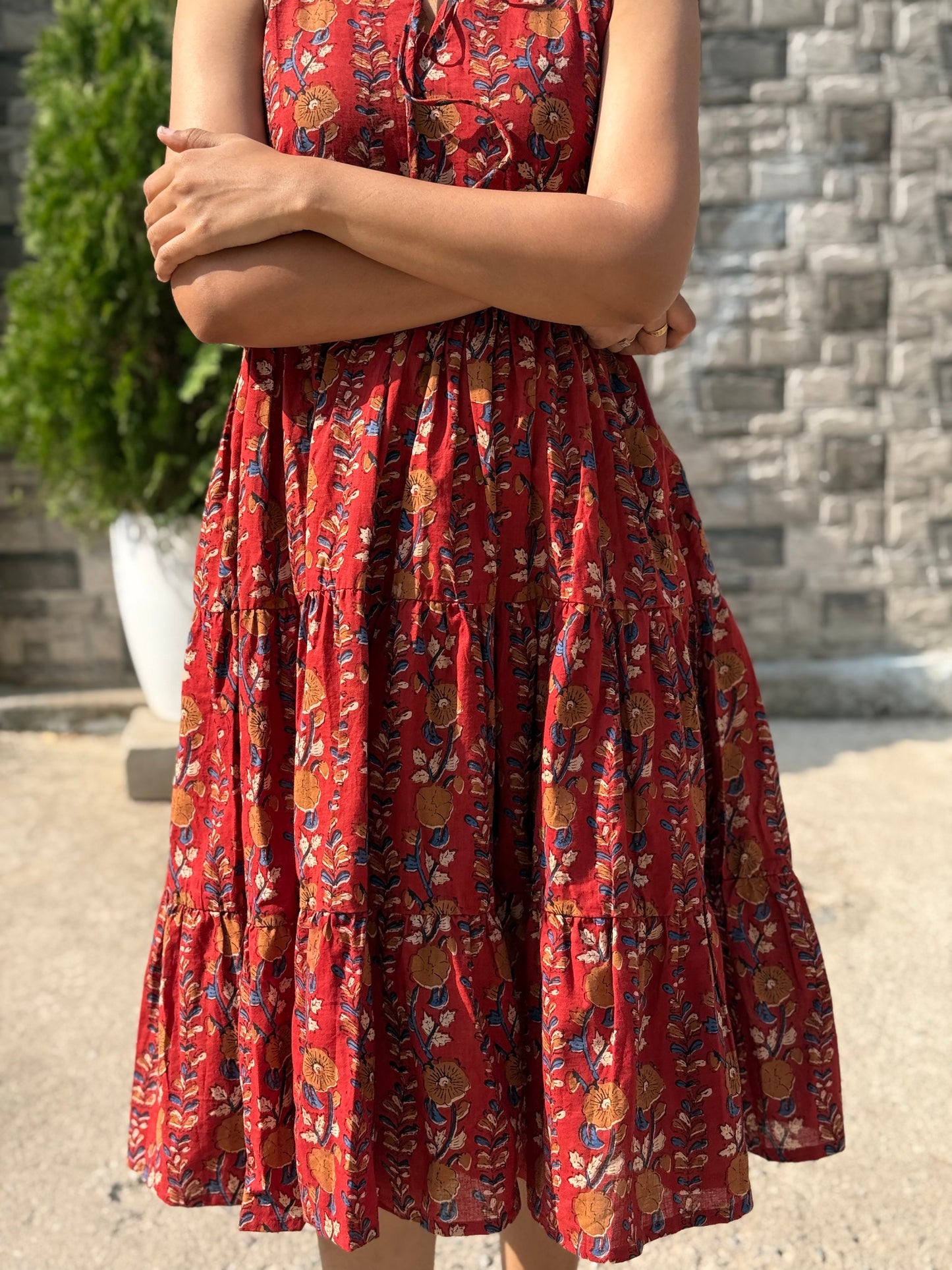 Isabel - 3 Tier Block Printed Dress